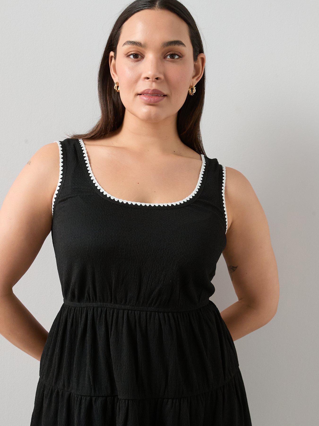 Image 6 of 6 of The Very Collection Curve Crinkle Stretch Tiered Mini Dress