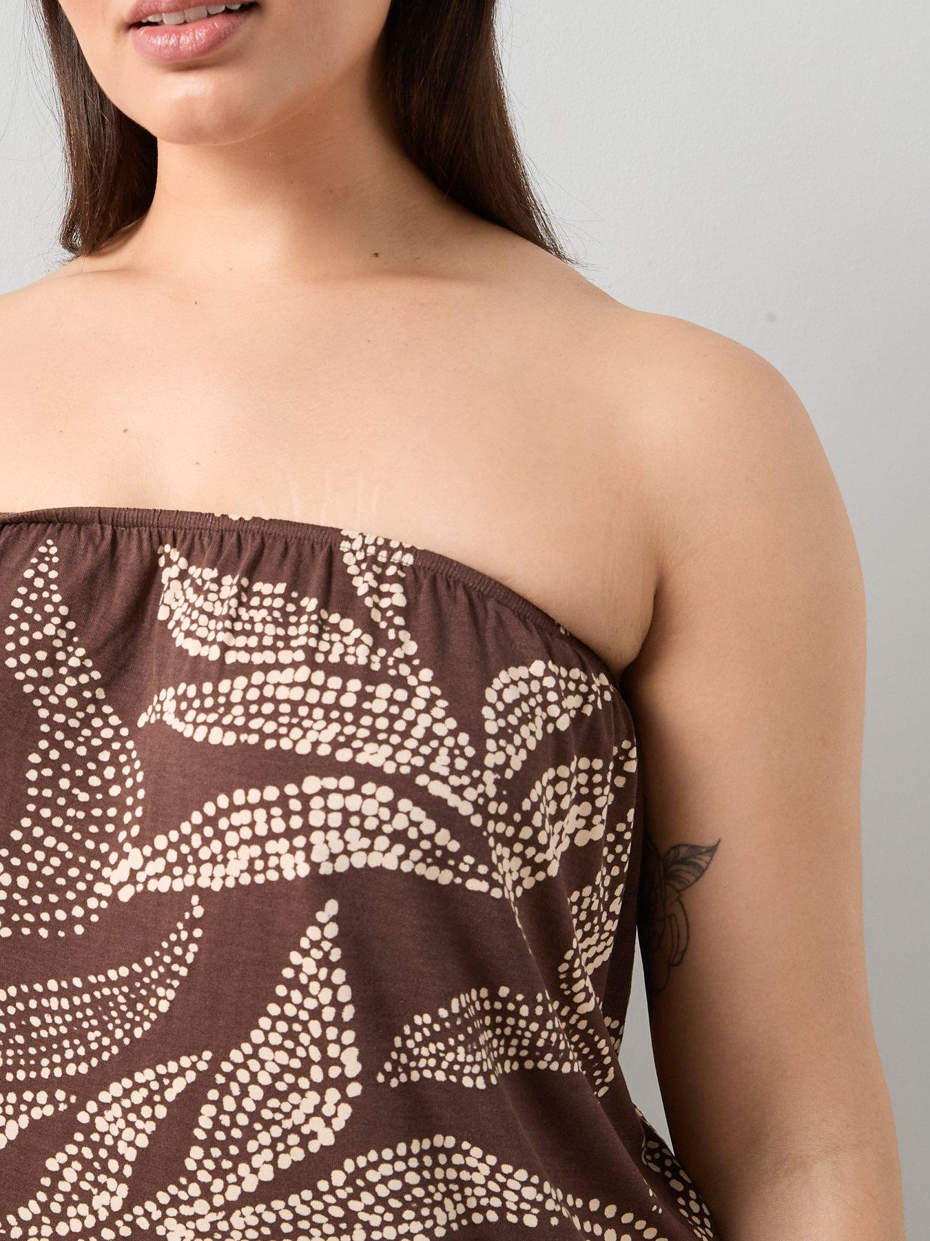 Image 5 of 6 of The Very Collection Curve Printed Bandeau Top