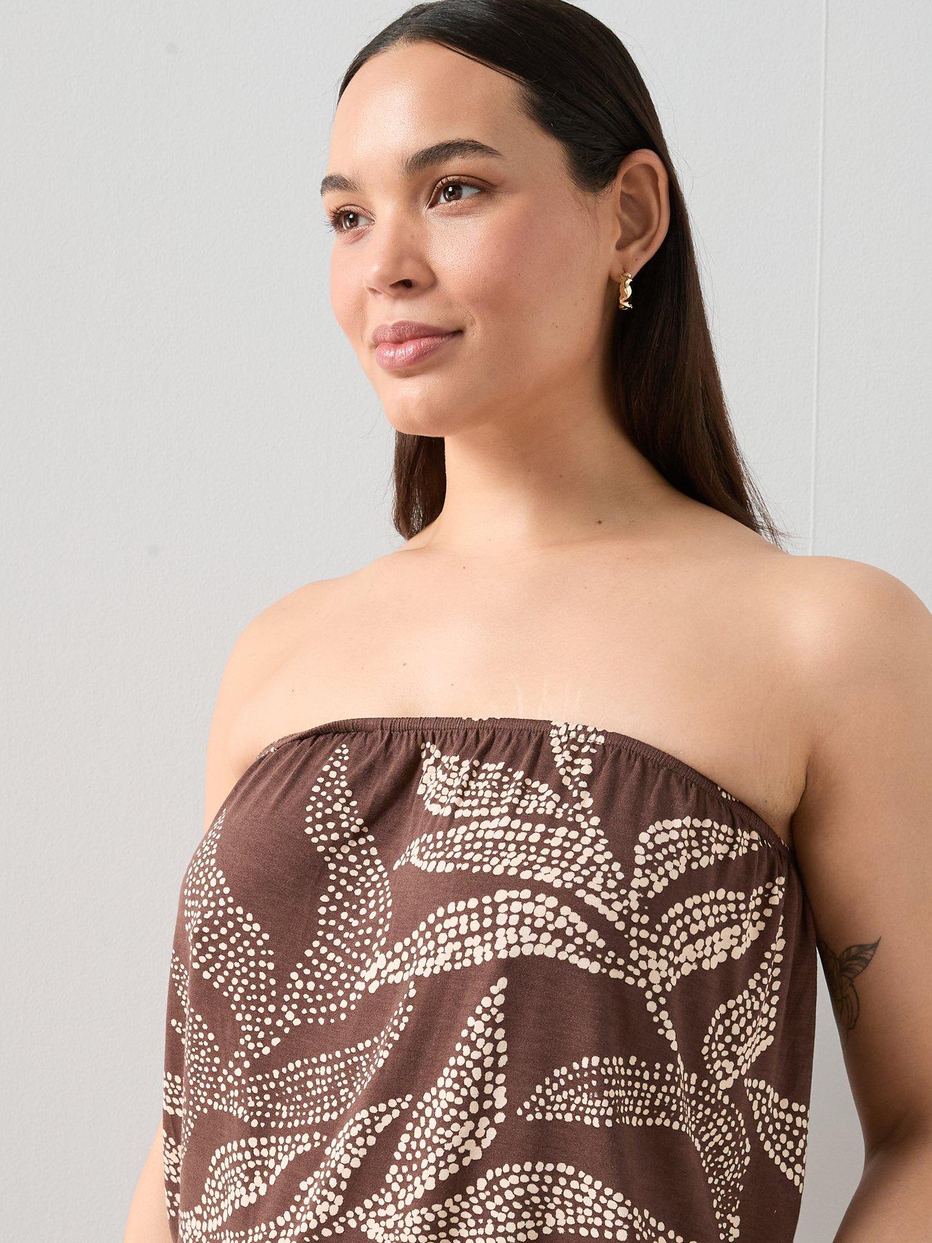 Image 6 of 6 of The Very Collection Curve Printed Bandeau Top