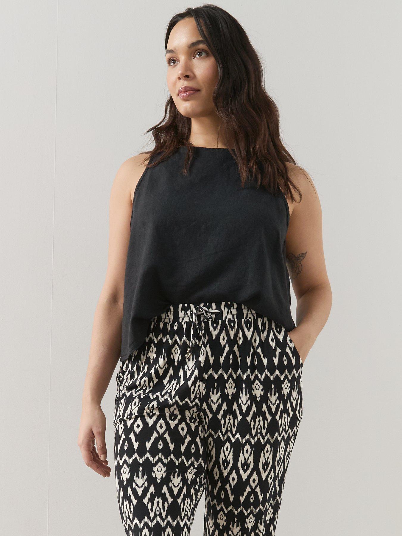 Image 4 of 6 of The Very Collection Curve Tapered Leg Stretch Trouser - Print