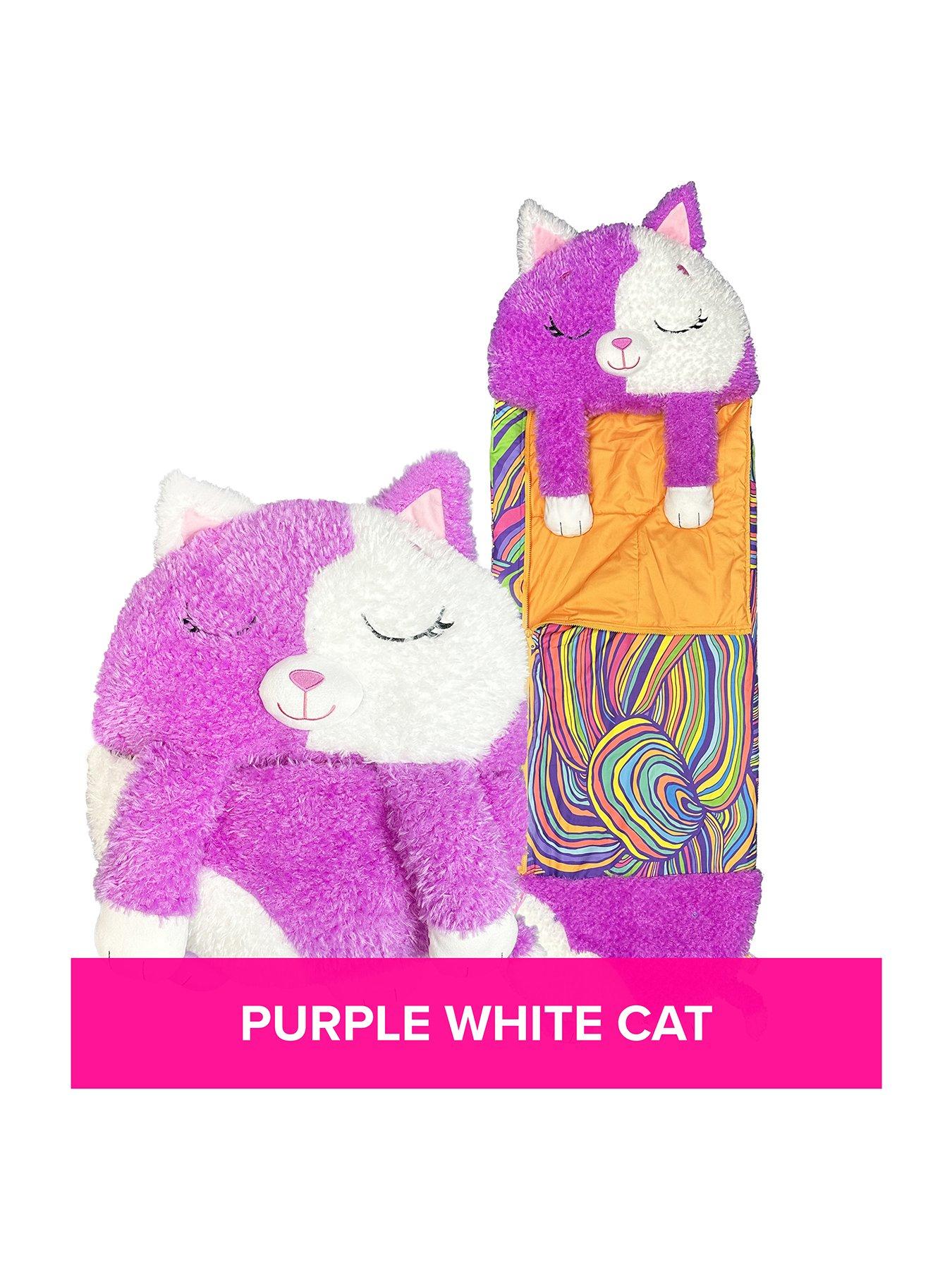 Image 2 of 8 of Happy Nappers Purple White Cat (Medium) Series 4