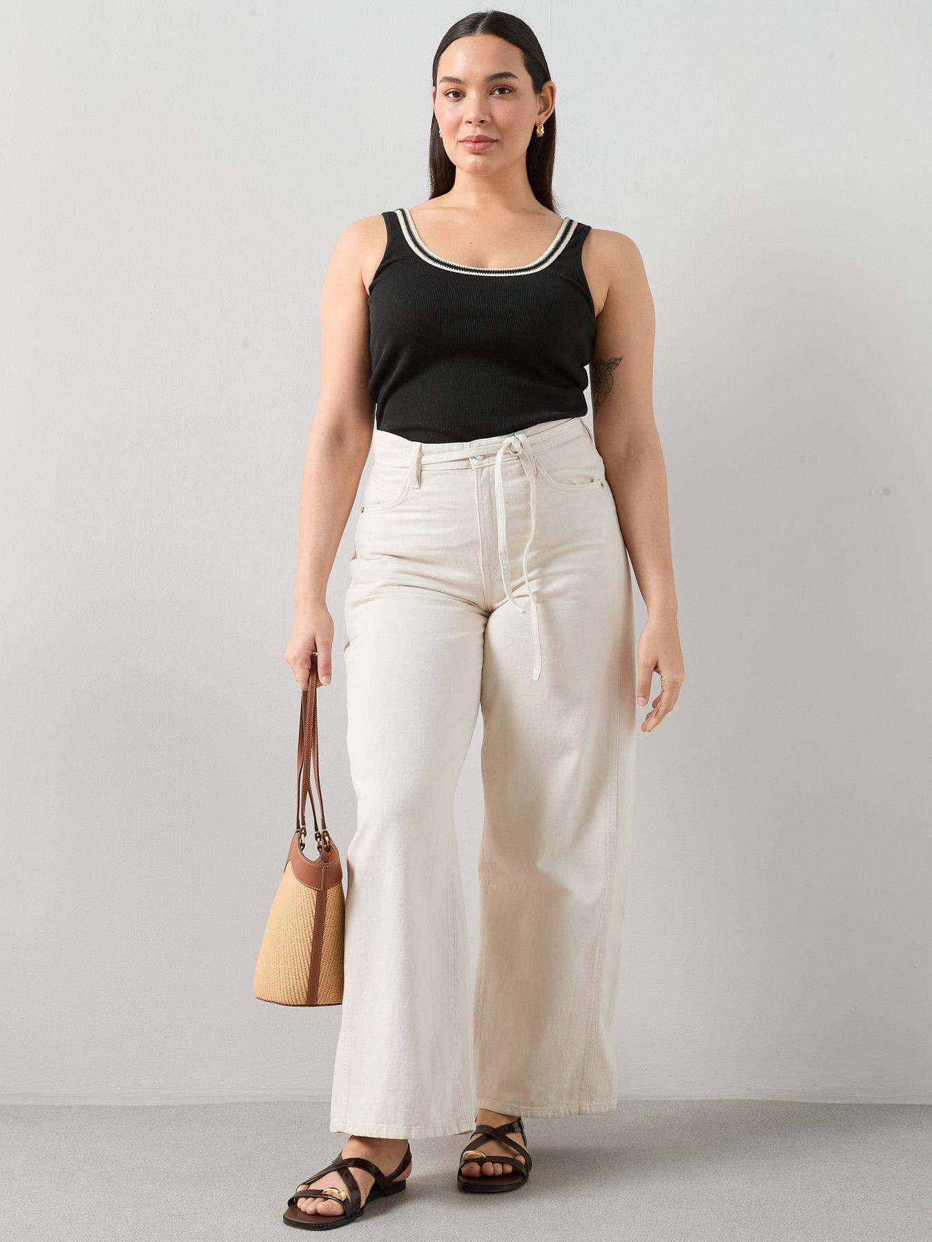 Image 3 of 6 of The Very Collection Curve Stitch Detail Rib Vest