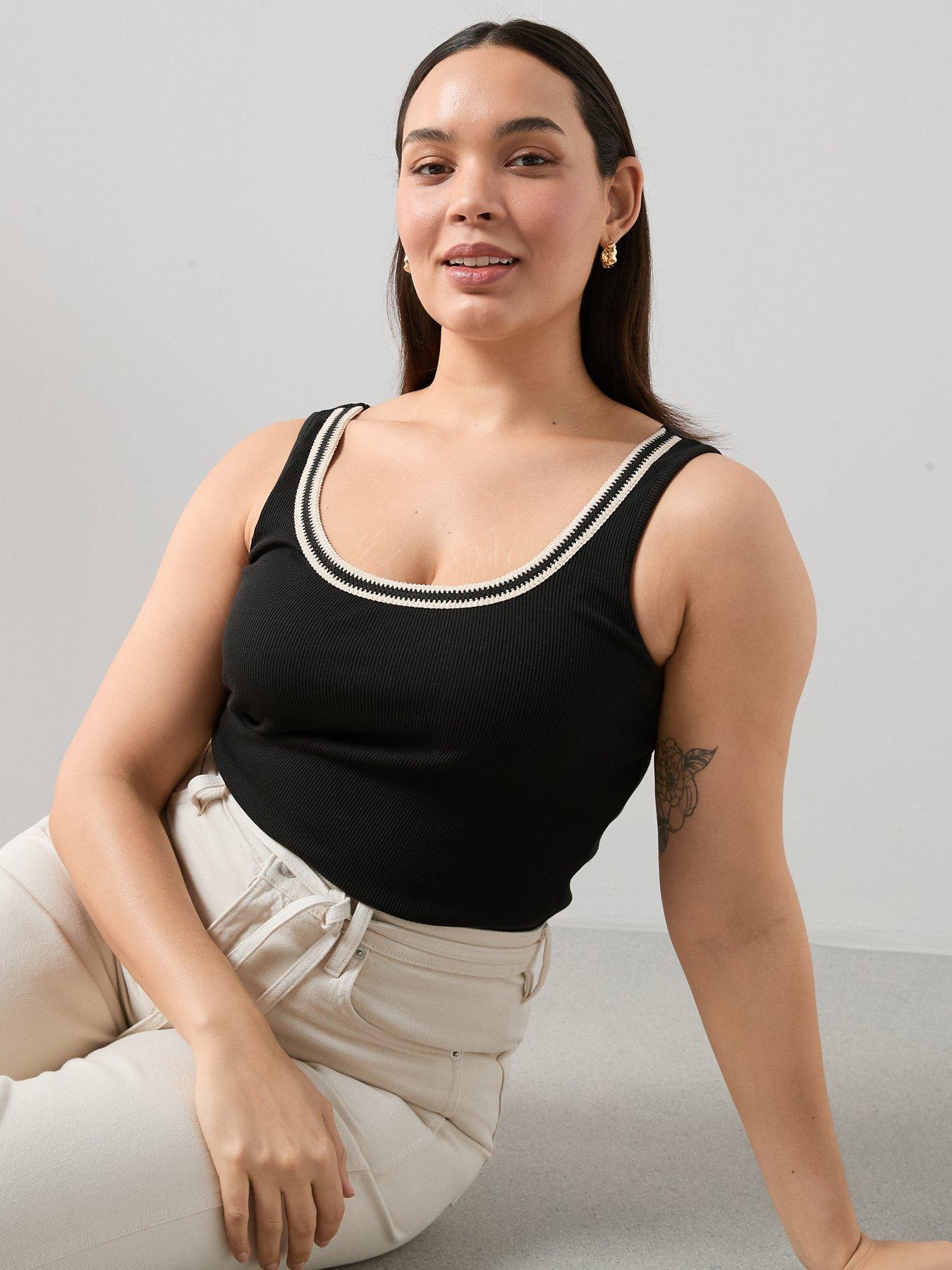 Image 4 of 6 of The Very Collection Curve Stitch Detail Rib Vest