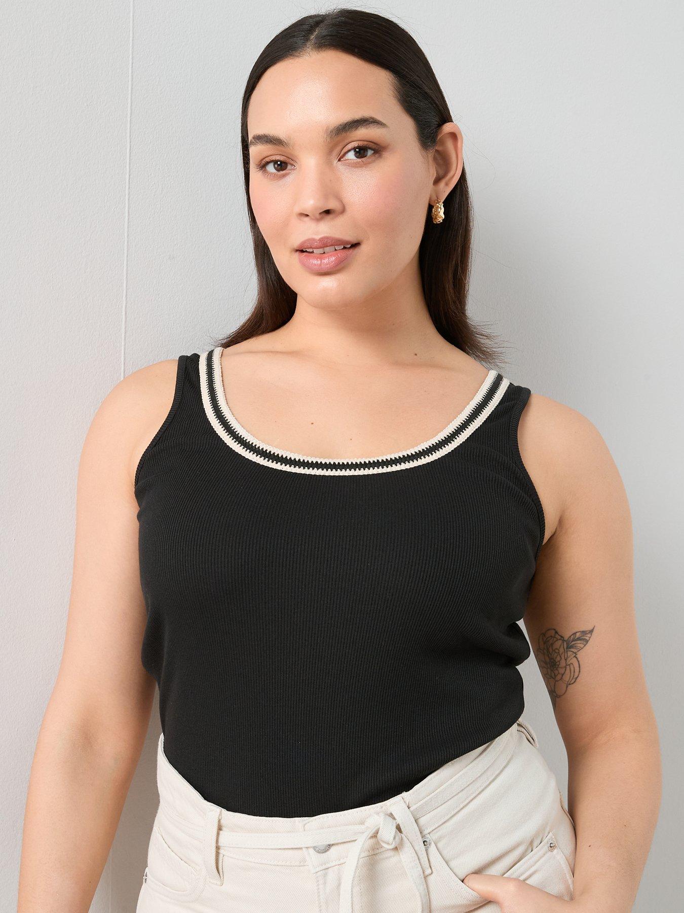 Image 6 of 6 of The Very Collection Curve Stitch Detail Rib Vest
