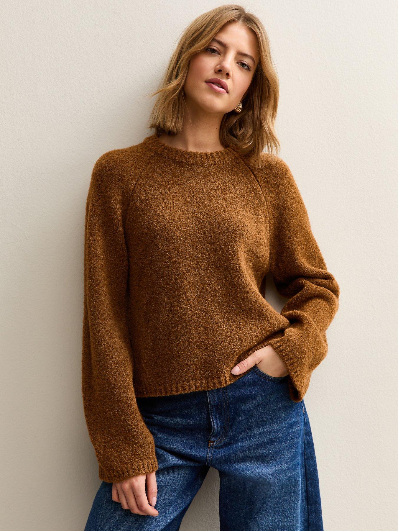 New Look Dark Yellow Wide Sleeve Raglan Jumper