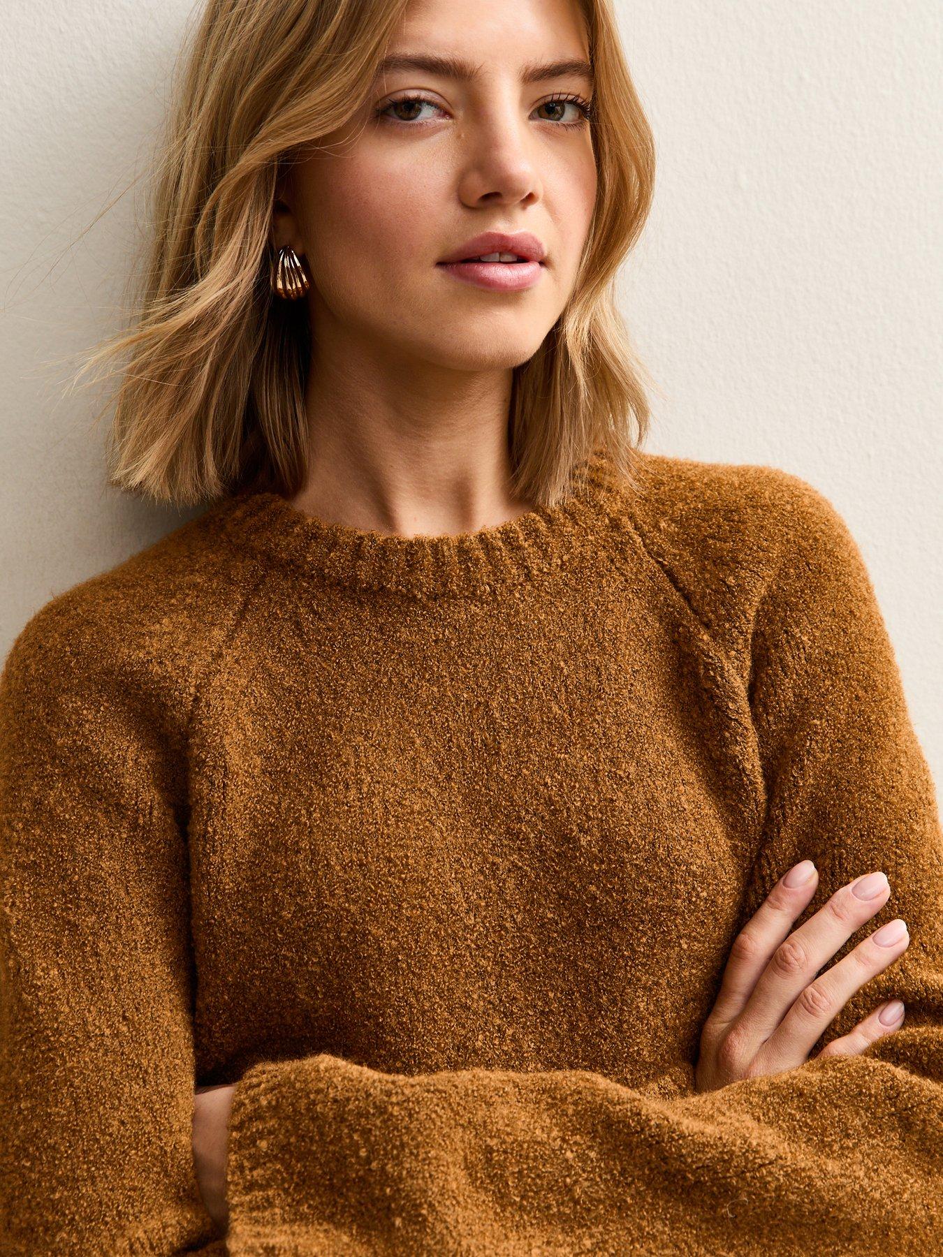 New Look Wide Sleeve Raglan Jumper - Brown | Very