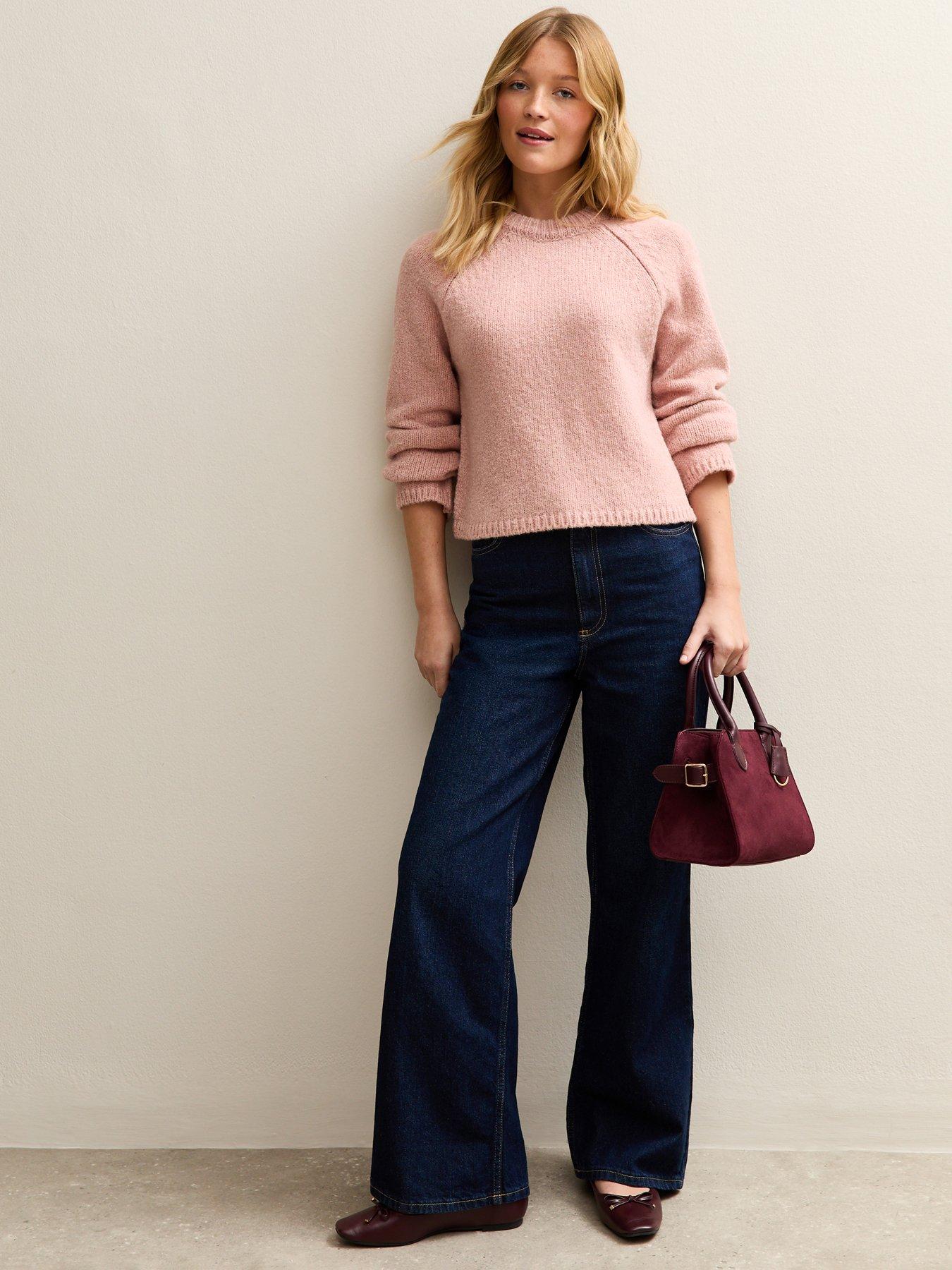 New Look Light Pink Wide Sleeve Raglan Jumper | Very