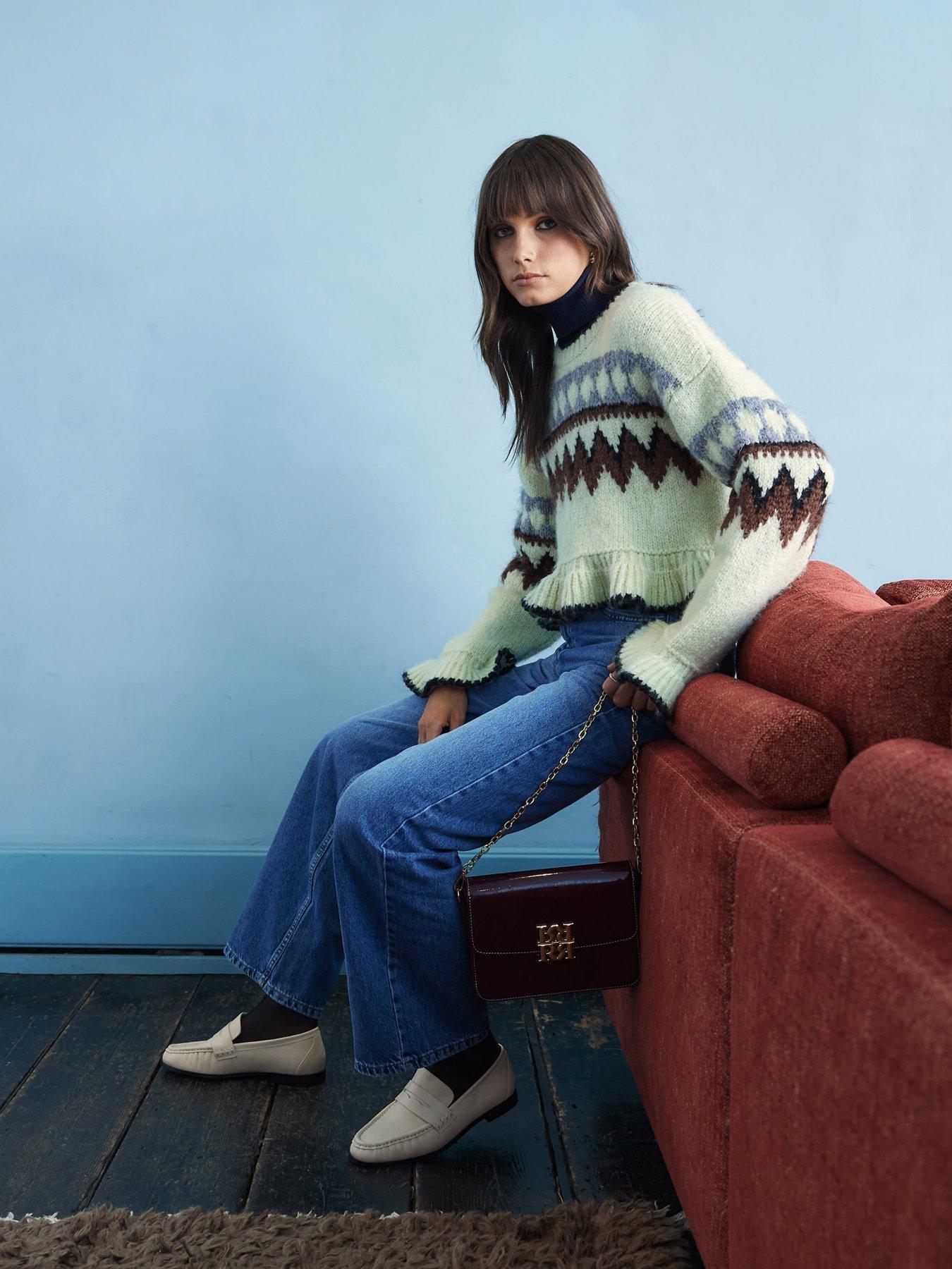 Image 3 of 4 of River Island Fairisle Jumper - Green