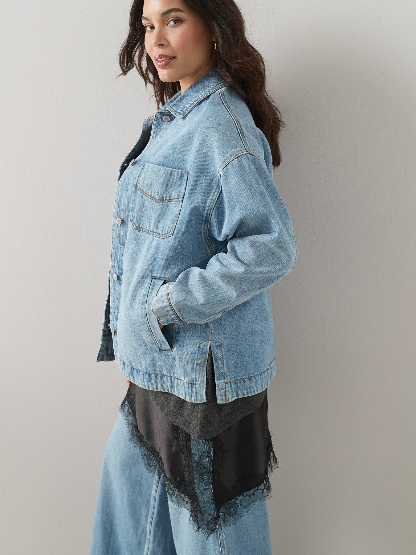 The Very Collection Curve Oversized Denim Jacket - Blue