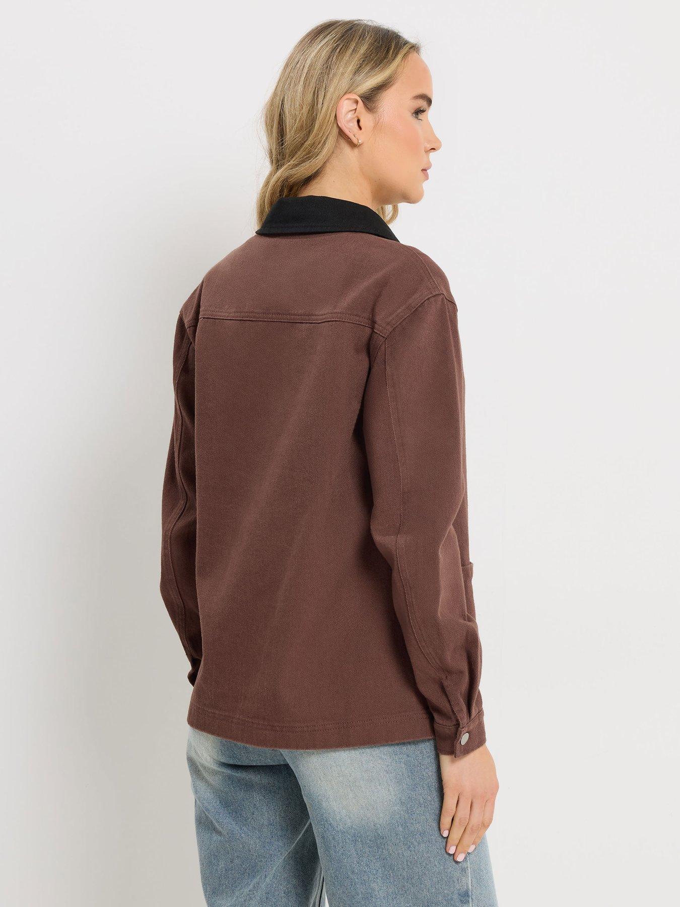 Image 2 of 5 of Long Tall Sally Twill Barn Jacket - Brown