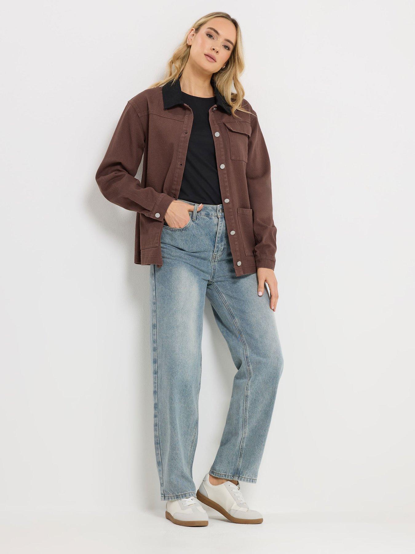 Image 3 of 5 of Long Tall Sally Twill Barn Jacket - Brown