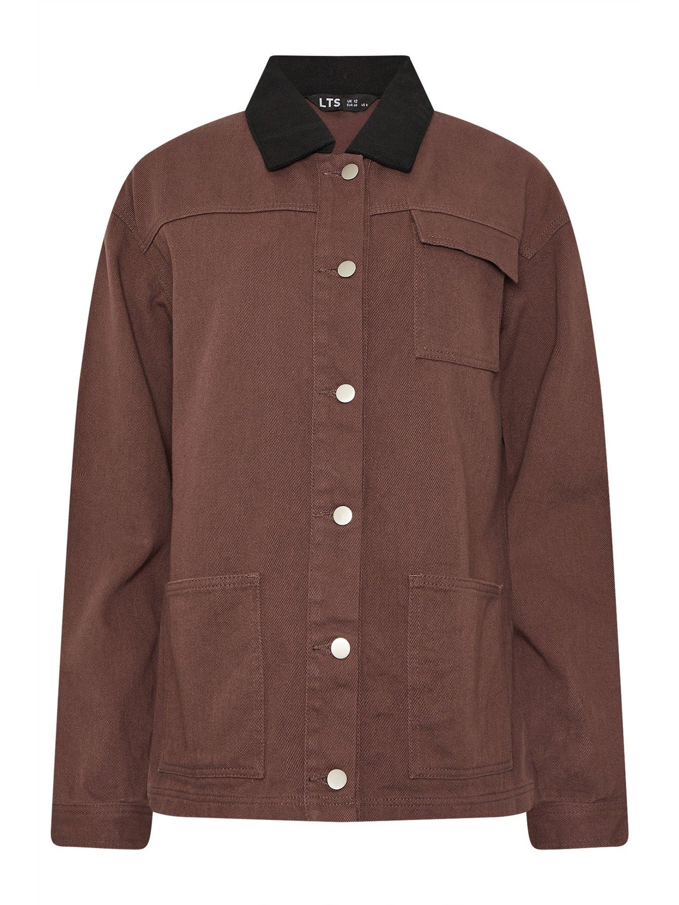 Image 5 of 5 of Long Tall Sally Twill Barn Jacket - Brown