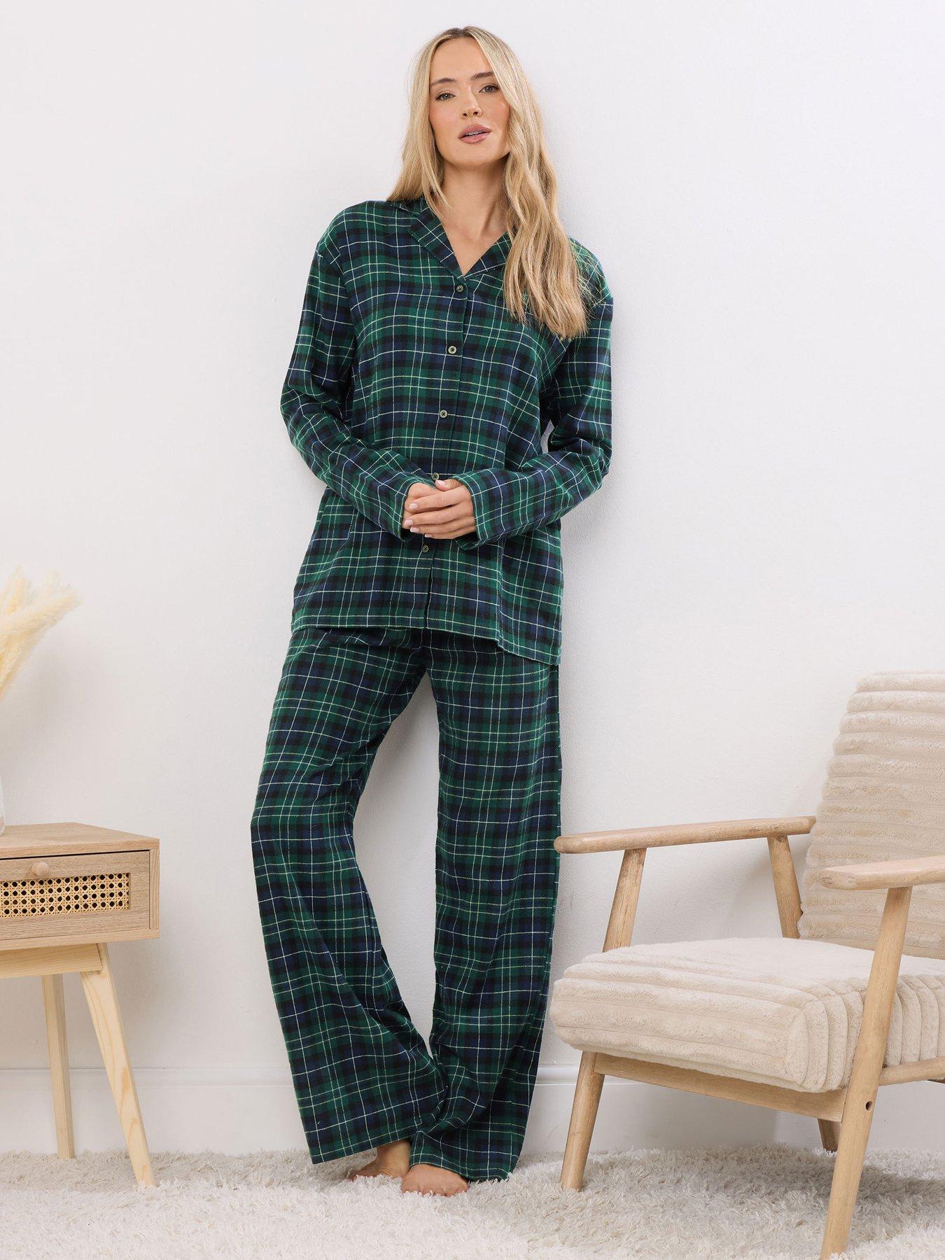 Long Tall Sally Tall Check Pj Set - Blue