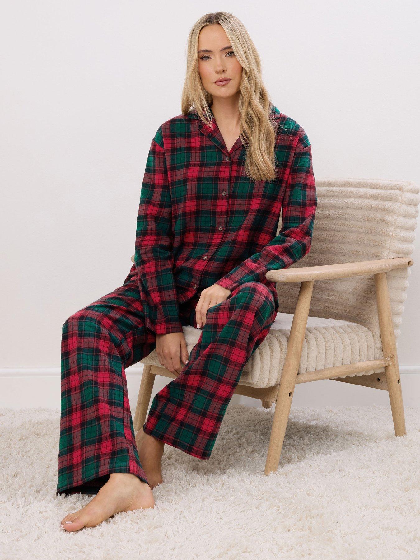 Long Tall Sally Tall Check Pj Set - Red