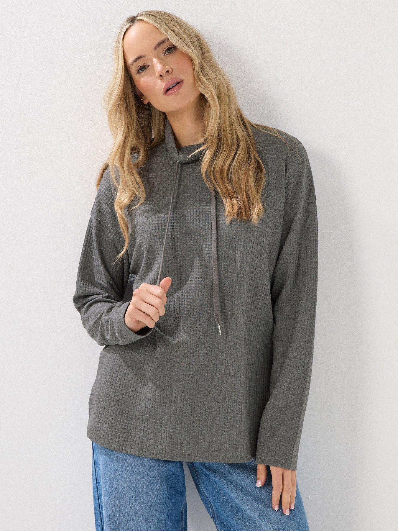 long-tall-sally-waffle-lounge-top-grey