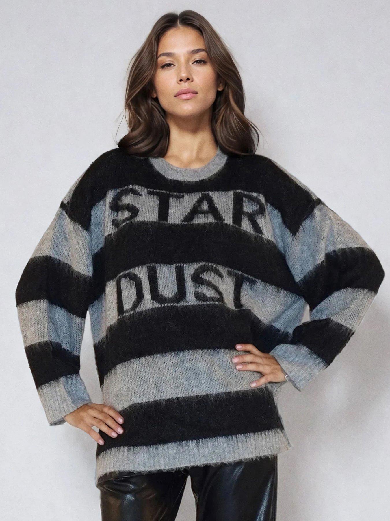 Religion Nancy Stripe Star Dust Jumper - Black