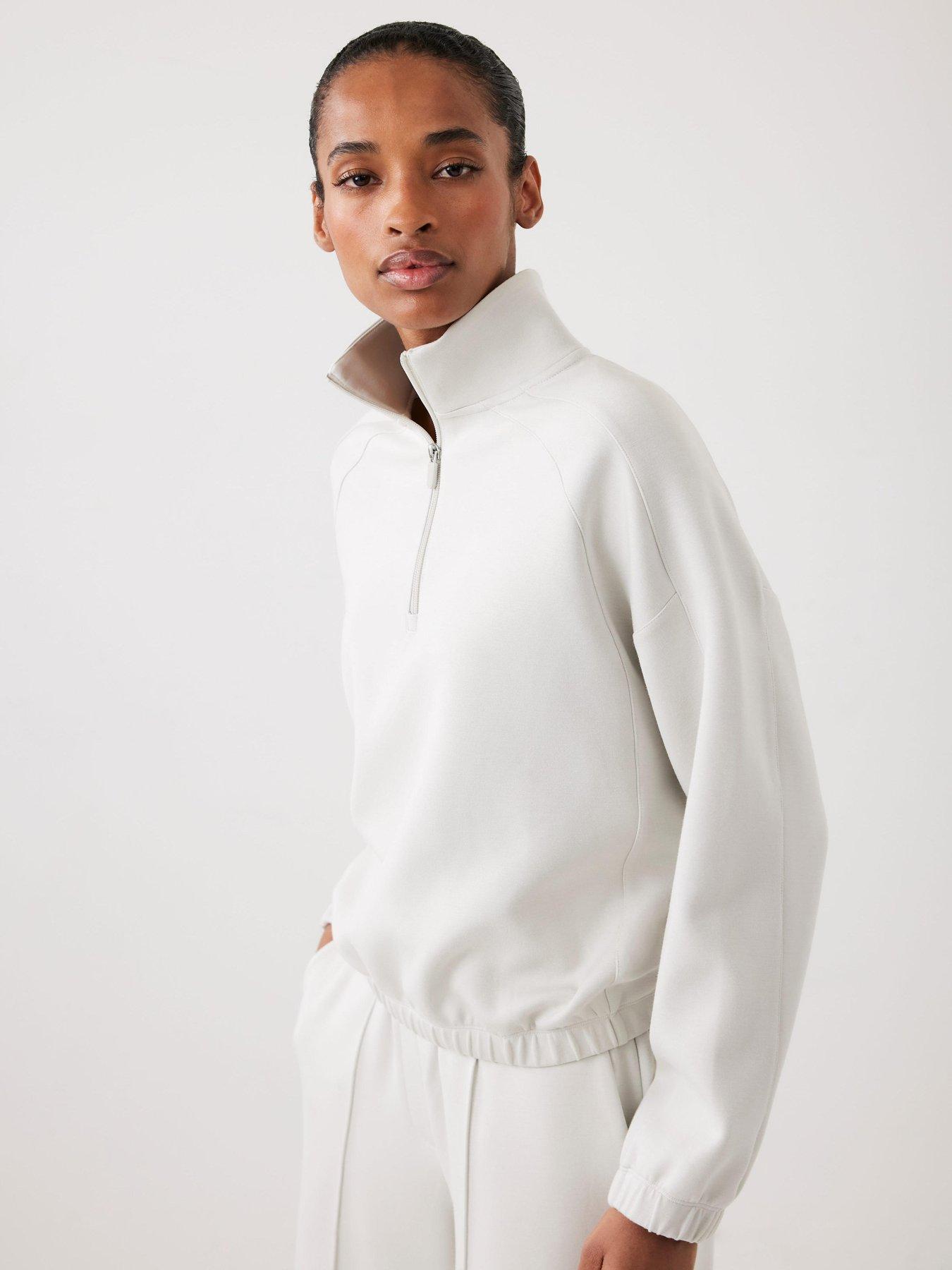 Mint Velvet Cream Super Soft Sweatshirt - White