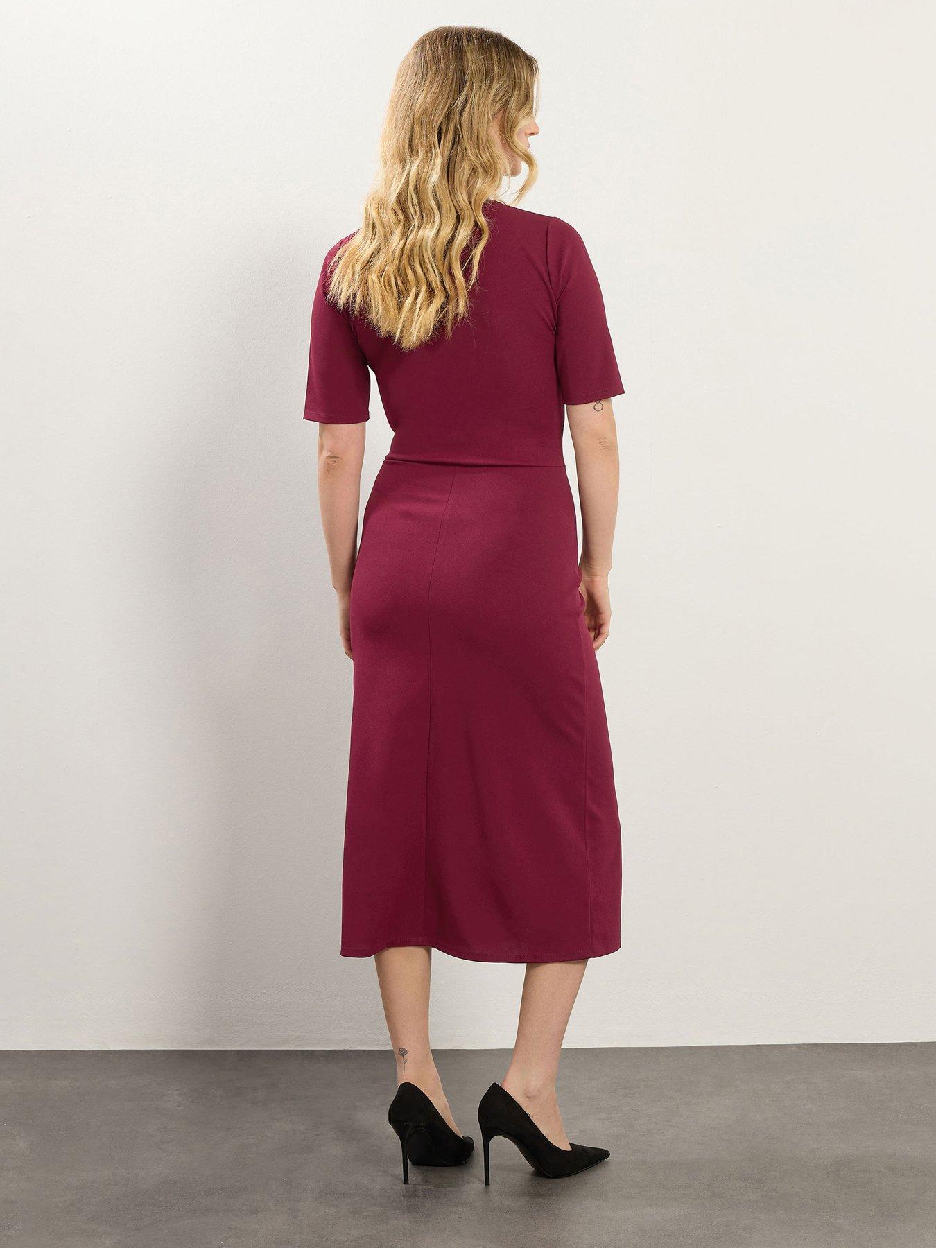 fitted keyhole midi dress Andie Keyhole Midi Dress in Black main image 0