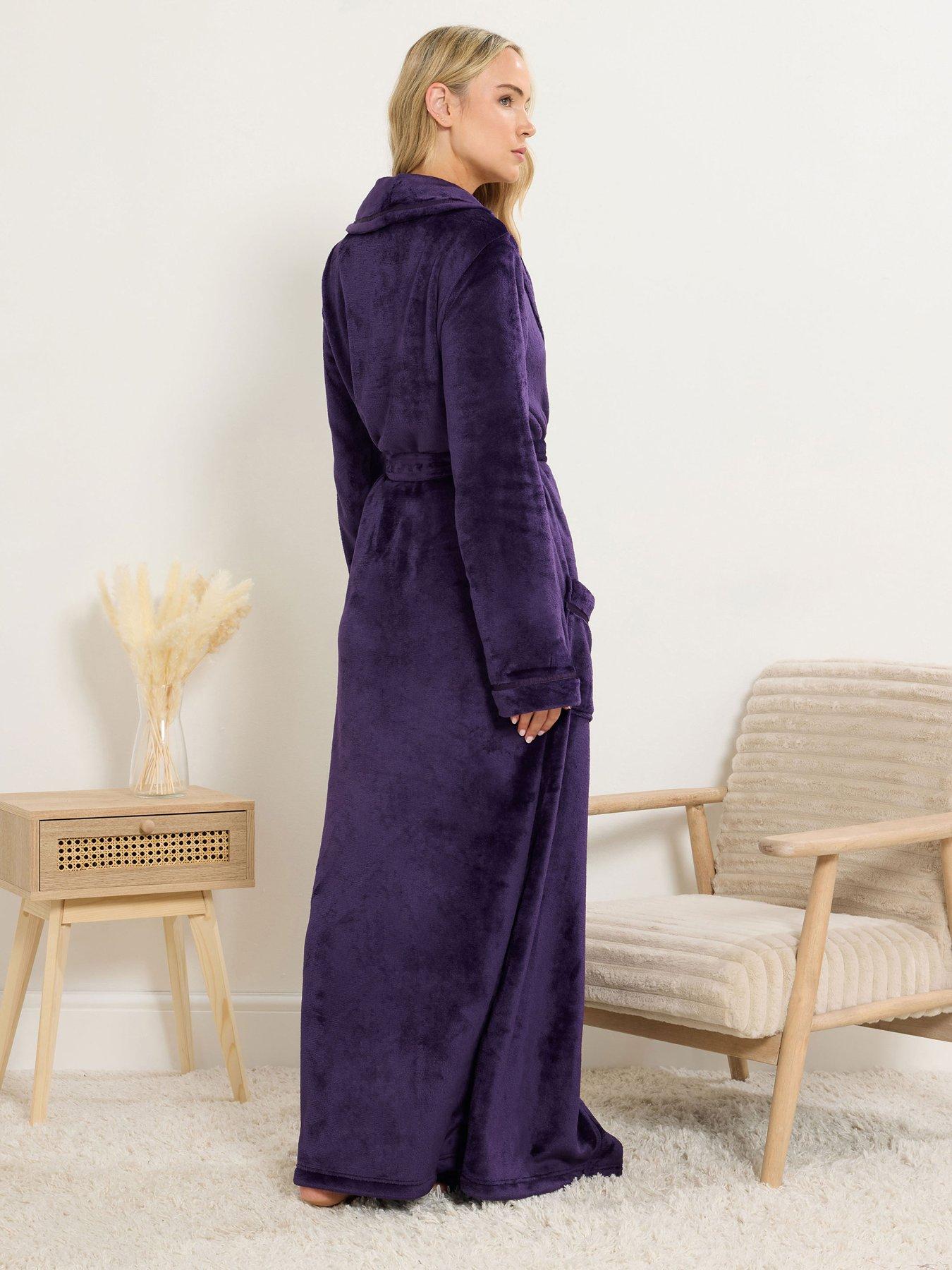 Long Tall Sally Tall Ribbon Shawl Maxi Robe - Purple | Very