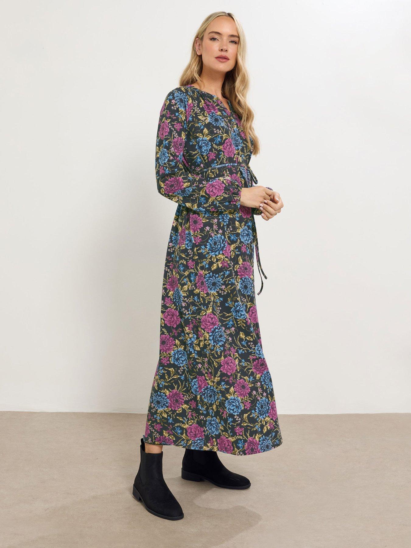 long tall sally maxi dress LTS Women's Tall Burgundy Red Paisley Wrap Maxi Dress Size 10