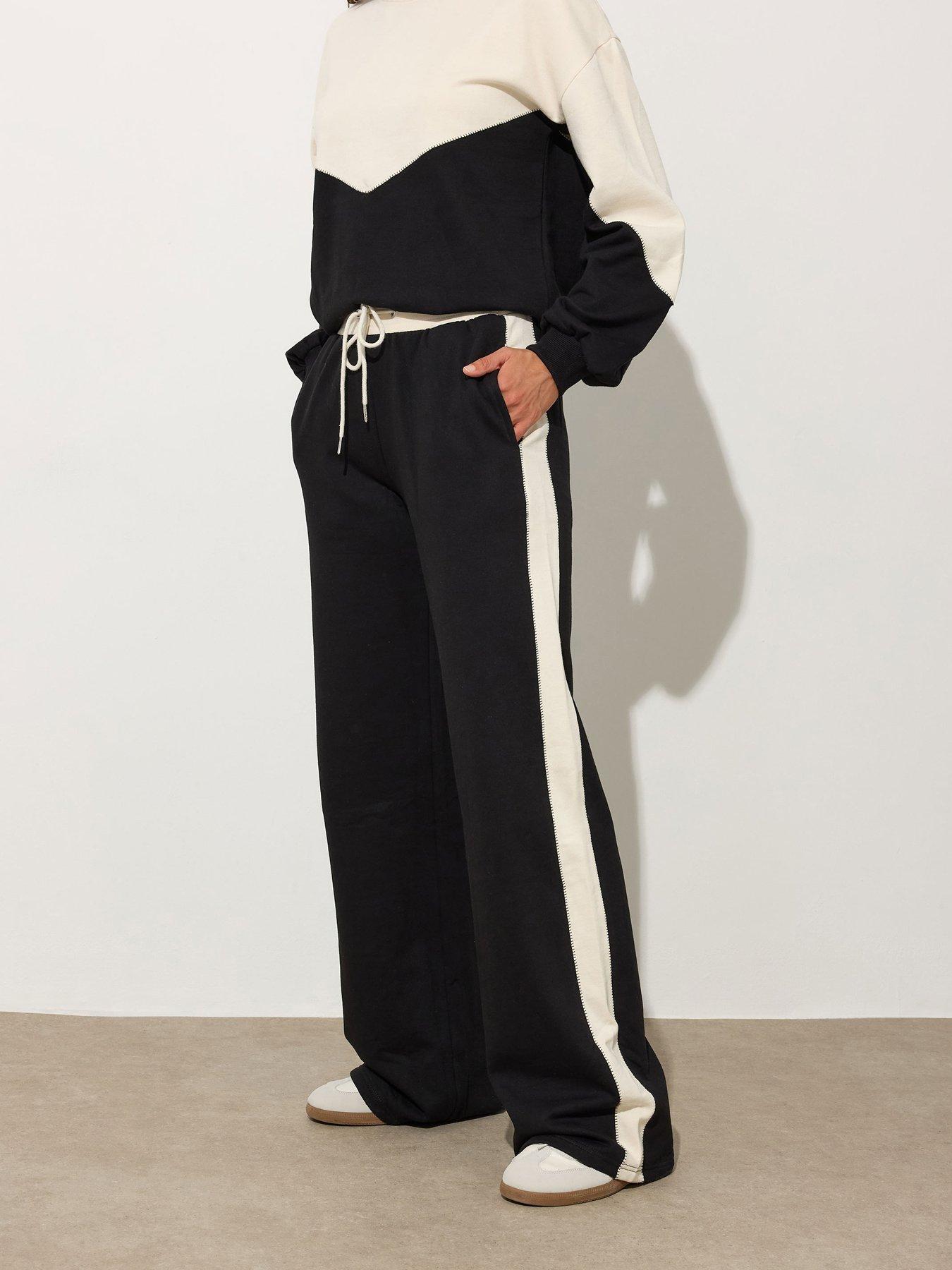 Long Tall Sally Colour Block Jogger 34" - Black