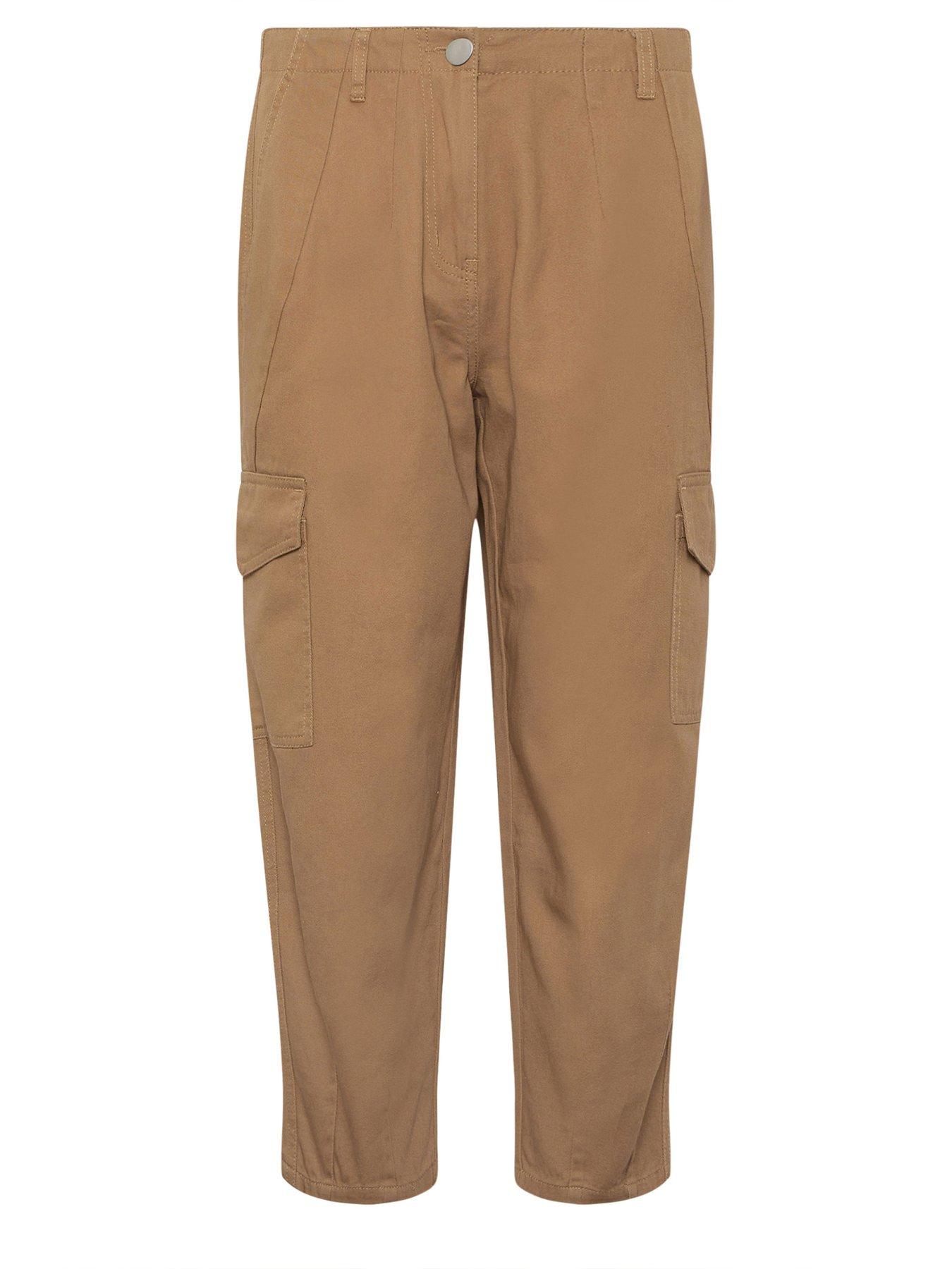 Image 5 of 5 of PixieGirl Petite Barrel Leg Cargo Trouser - Brown