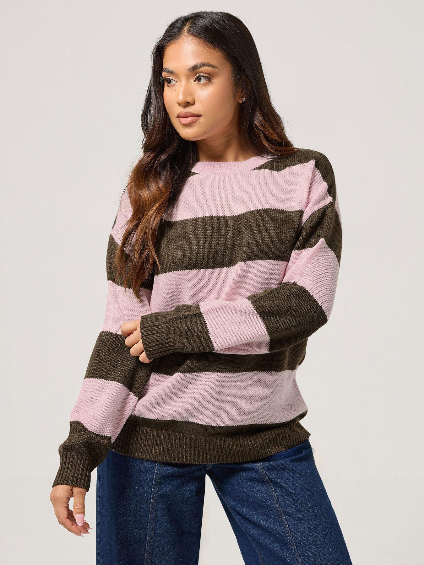 PixieGirl Petite Stripe Jumper - Brown