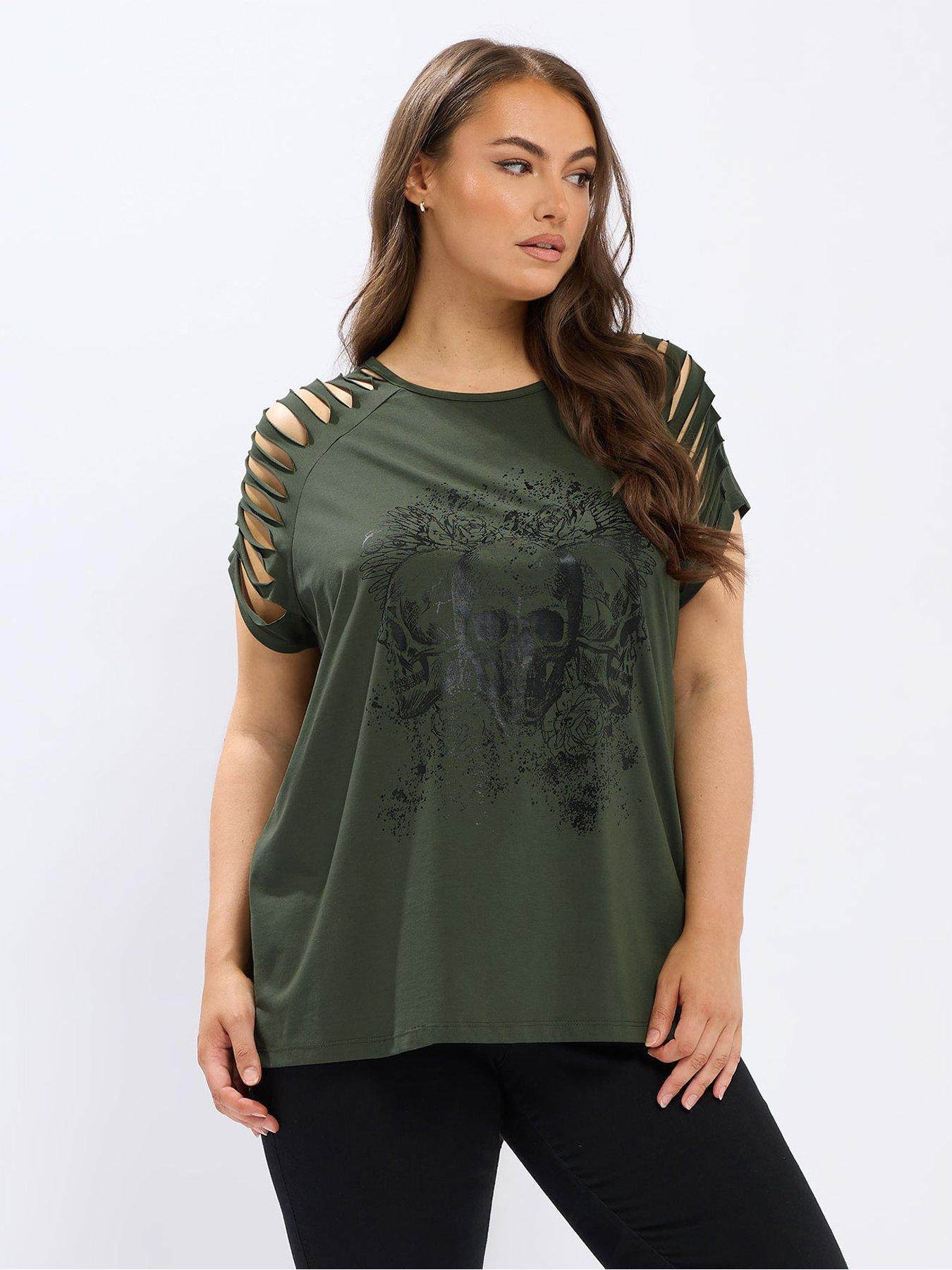Women's Green Plus Size Tops Very