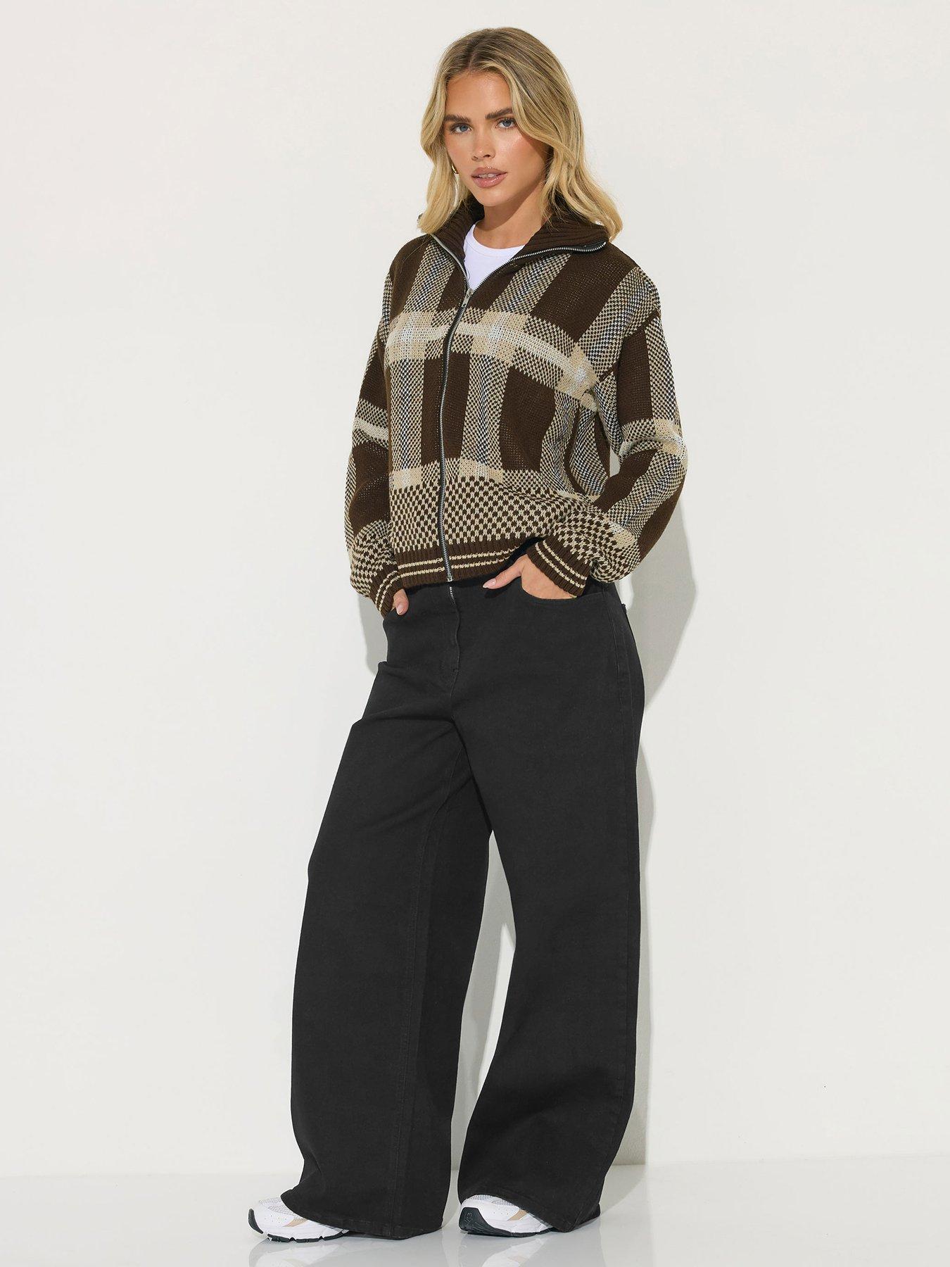 PixieGirl Petite Stretch Wide Leg Jean - Black