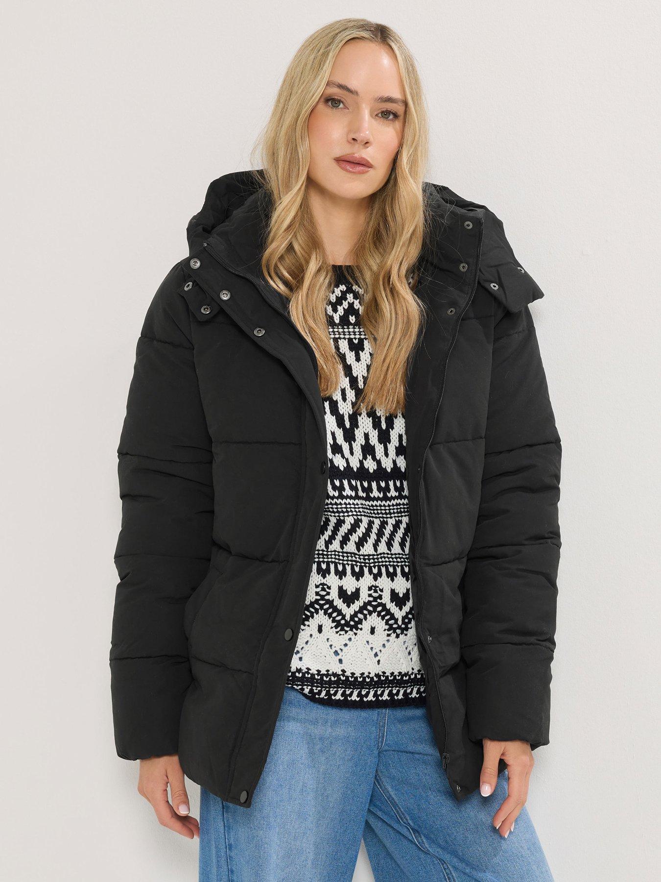 Long Tall Sally Short Padded Coat - Black