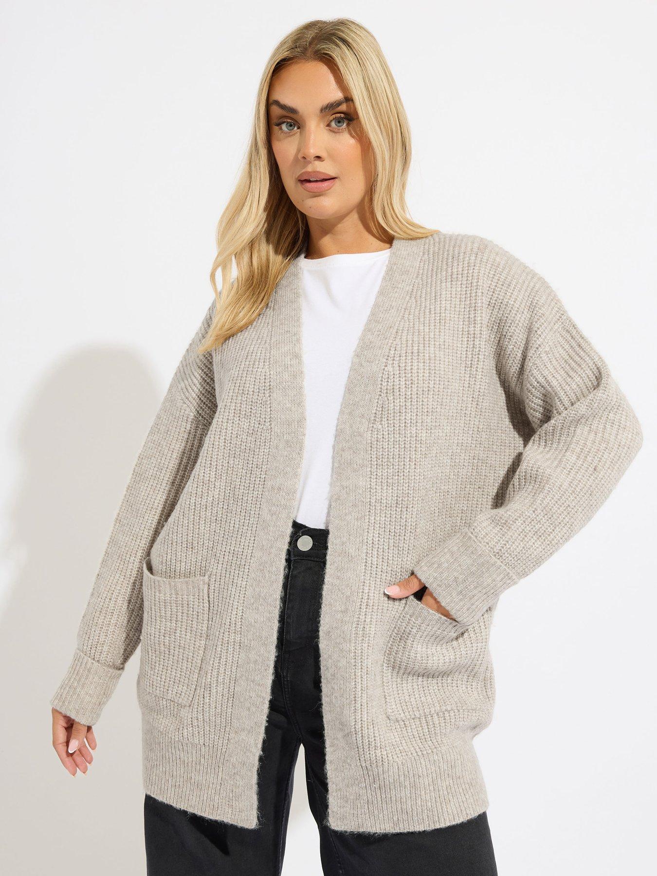 Yours Curve Soft Touch Turn Up Jumper - Natural