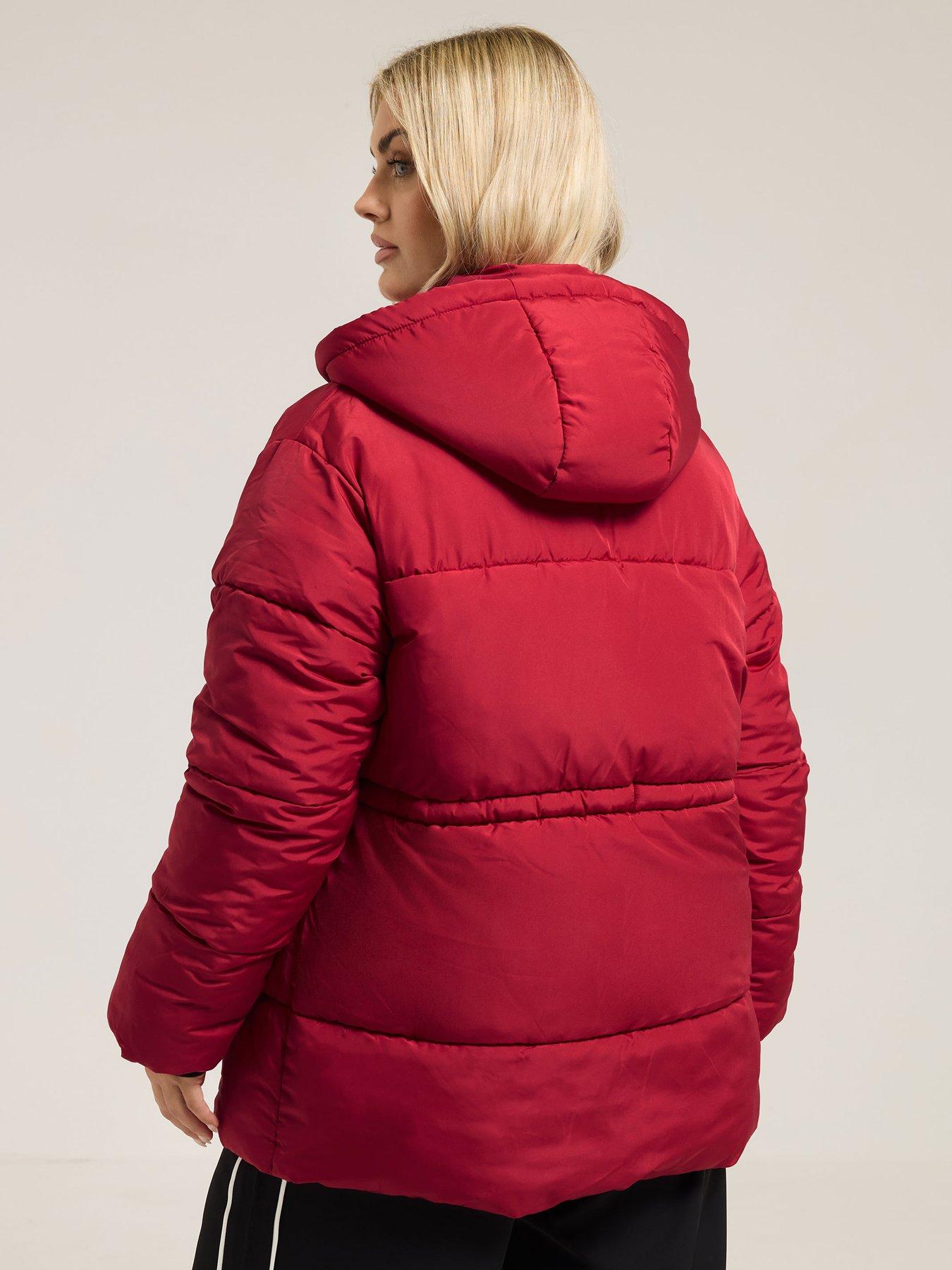 Yours Curve Padded Jacket - Red | Very