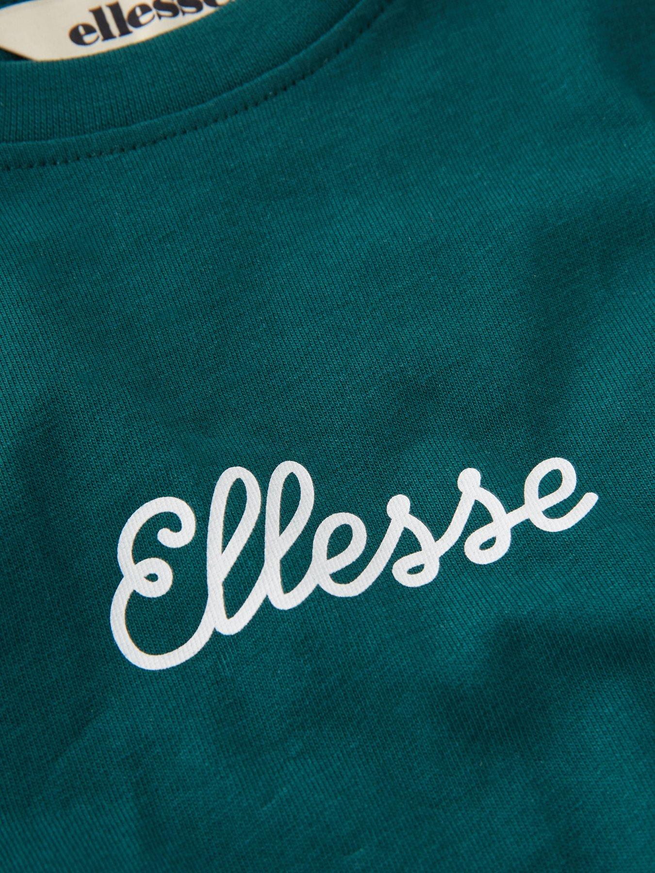 Image 3 of 4 of Ellesse Saletta T-Shirt &amp; Legging Set - Dark Green
