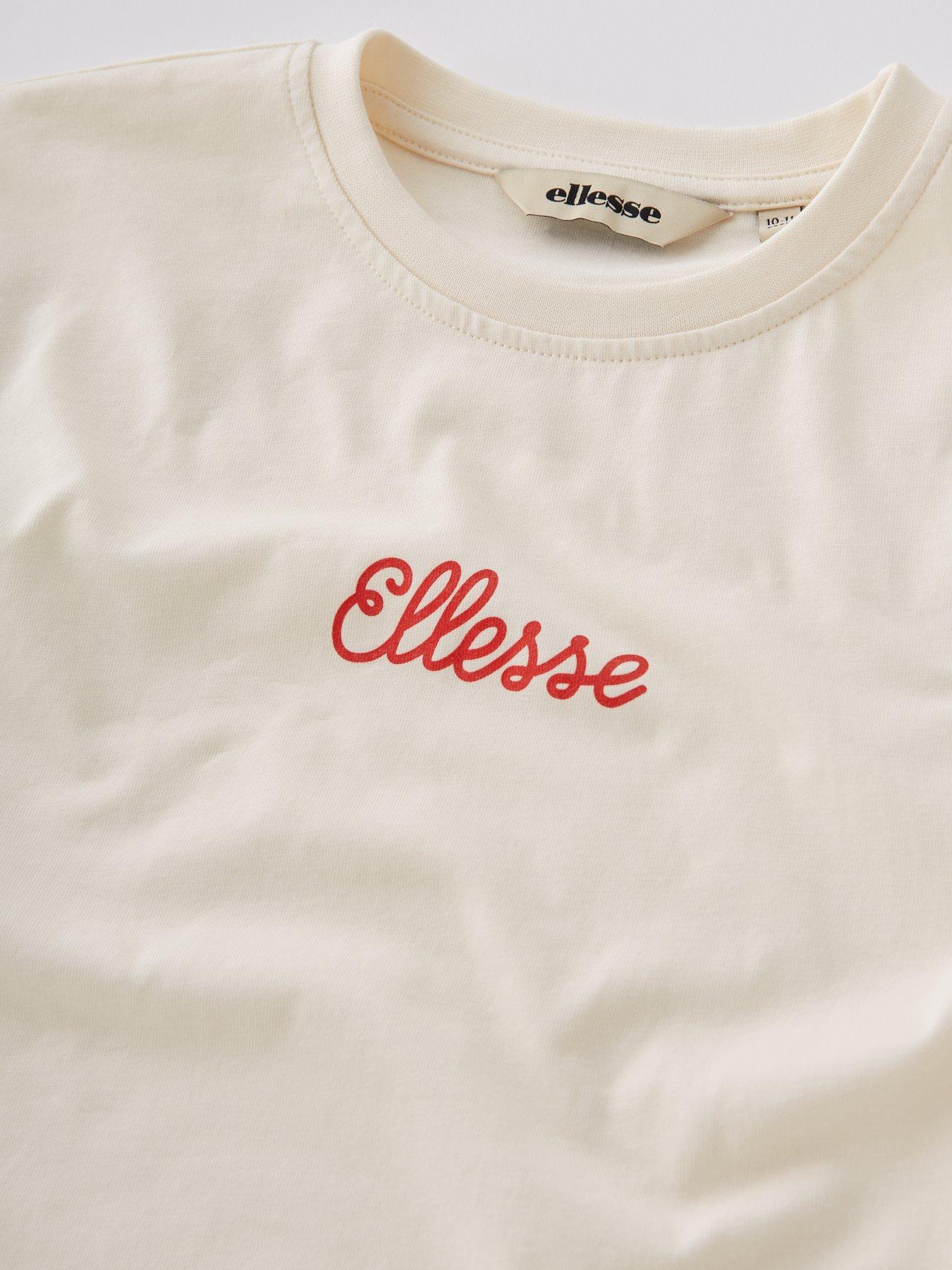 Image 3 of 4 of Ellesse Nocelle T-Shirt &amp; Short Set - Red