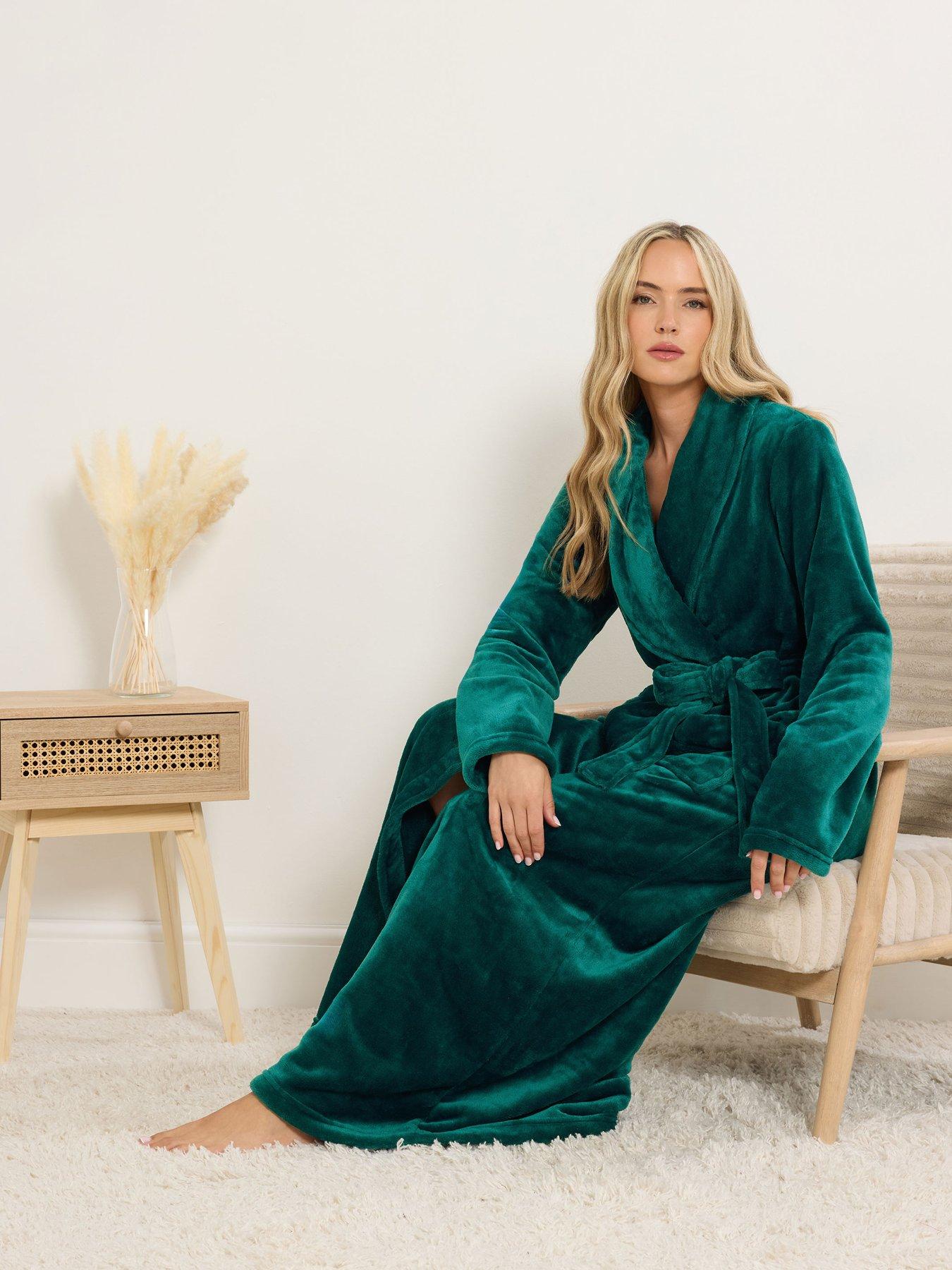 Long Tall Sally Tall Super Luxe Shawl Maxi Robe - Green | Very