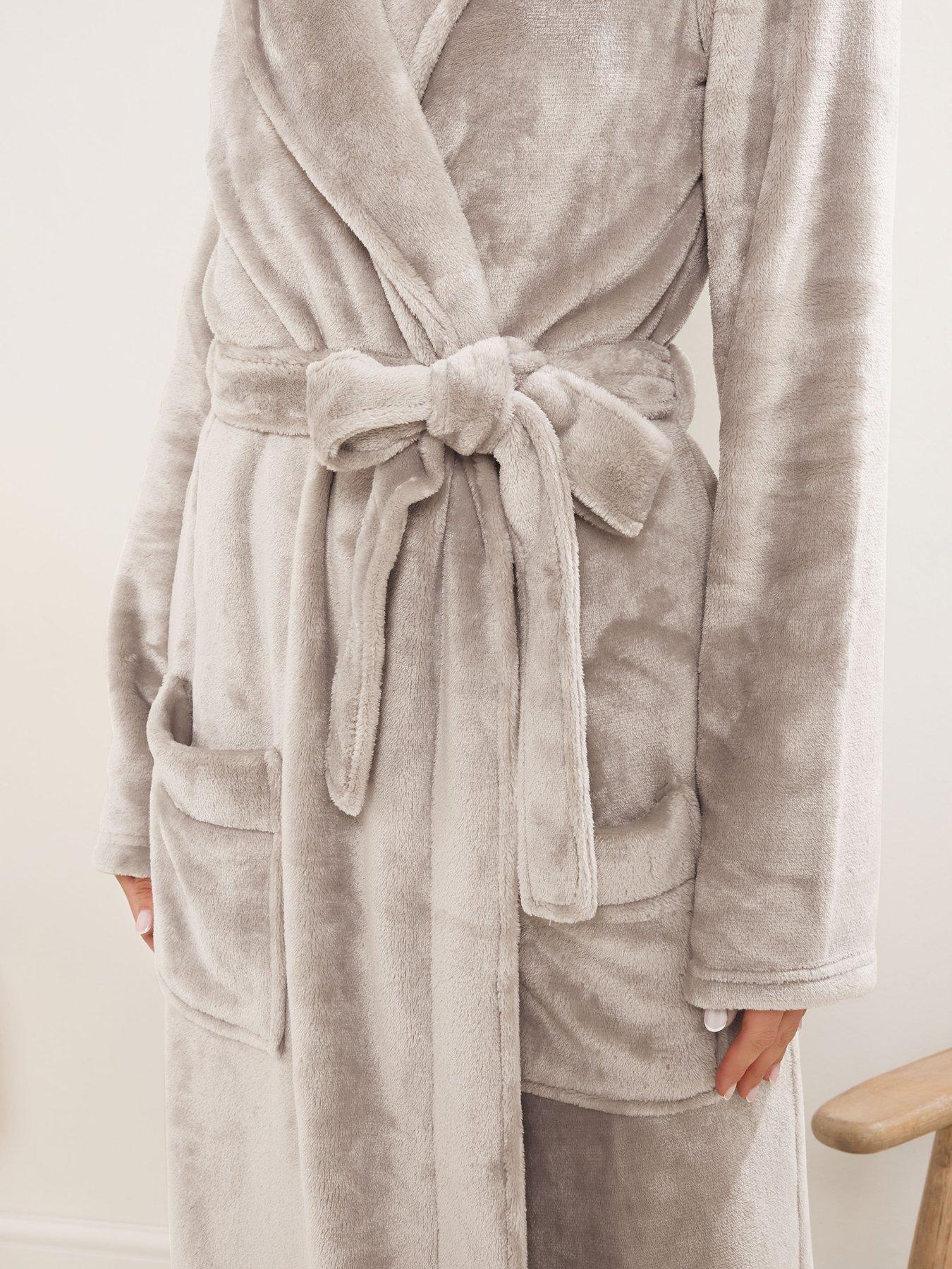 Long Tall Sally Tall Super Luxe Shawl Maxi Robe - Natural | Very