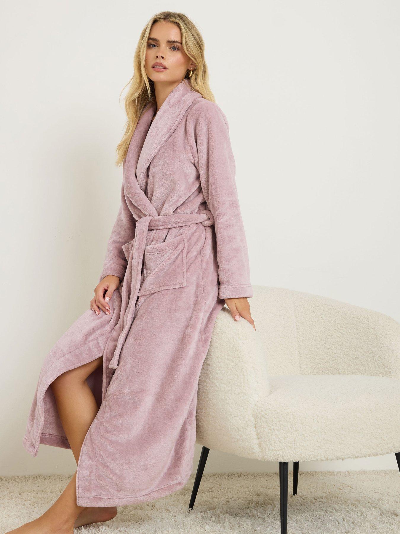 PixieGirl Petite Super Luxe Shawl Maxi Robe - Pink | Very