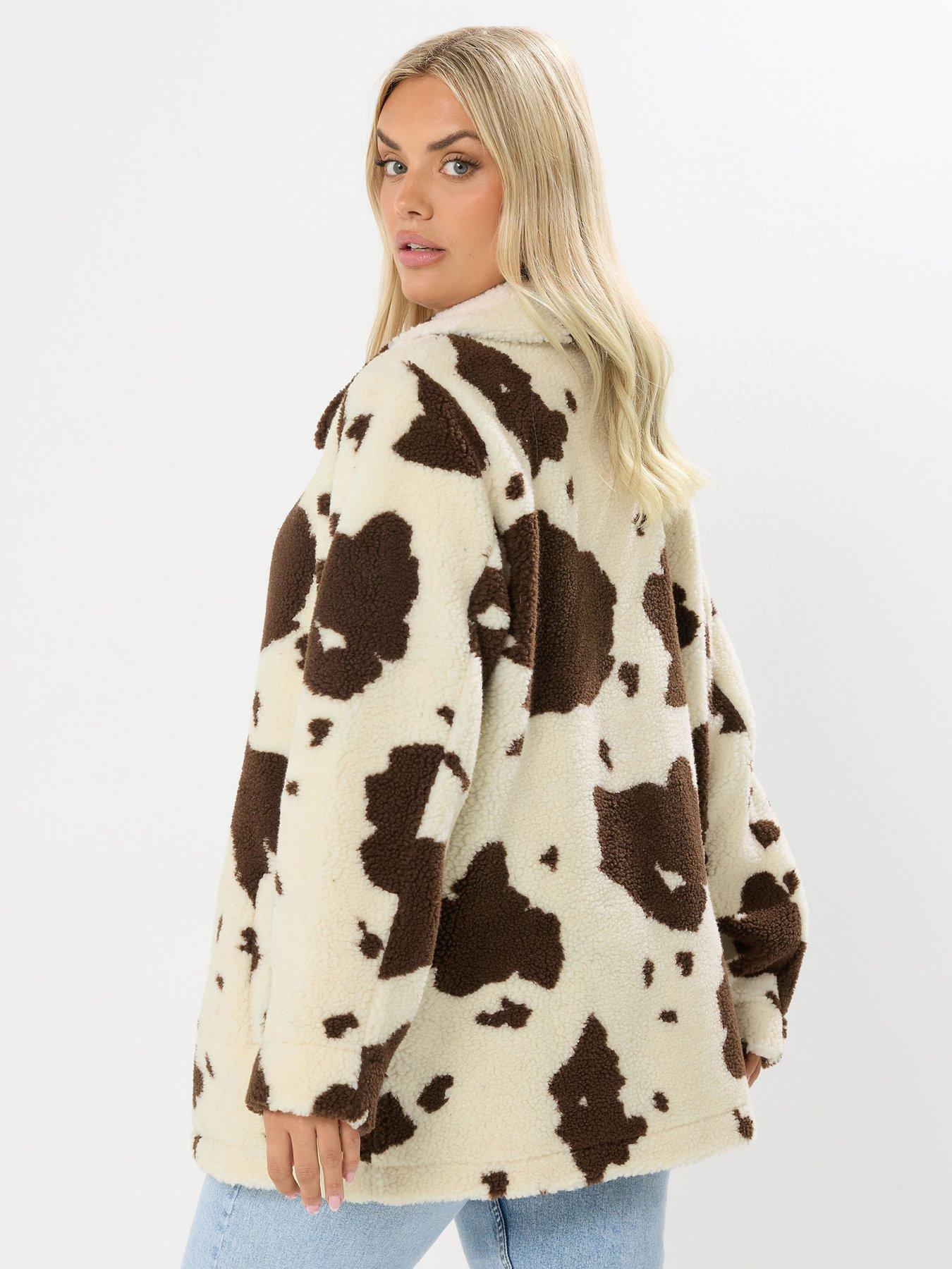 Image 2 of 4 of Yours Curve Heavy Borg Zip Thru Fleece - Natural