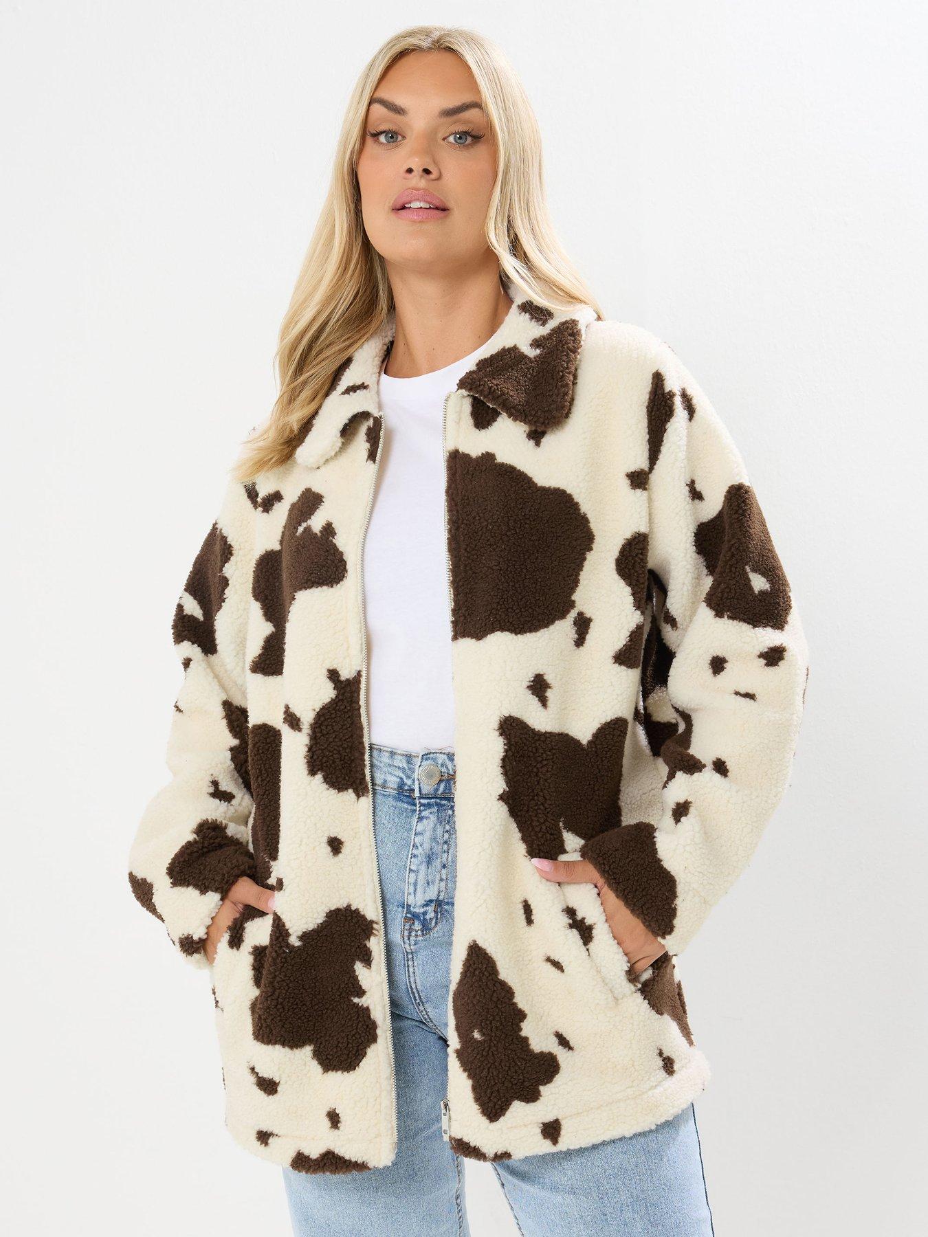 Image 4 of 4 of Yours Curve Heavy Borg Zip Thru Fleece - Natural