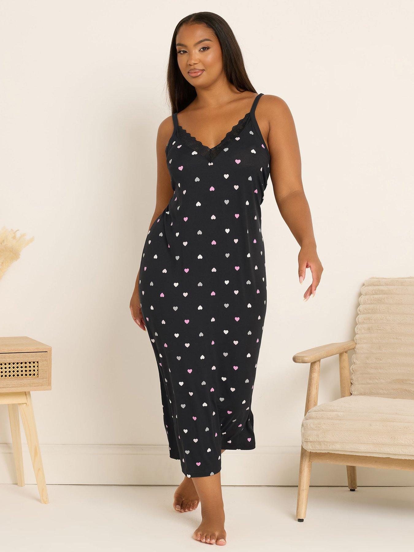 yours-curve-soft-touch-midaxi-chemise-black