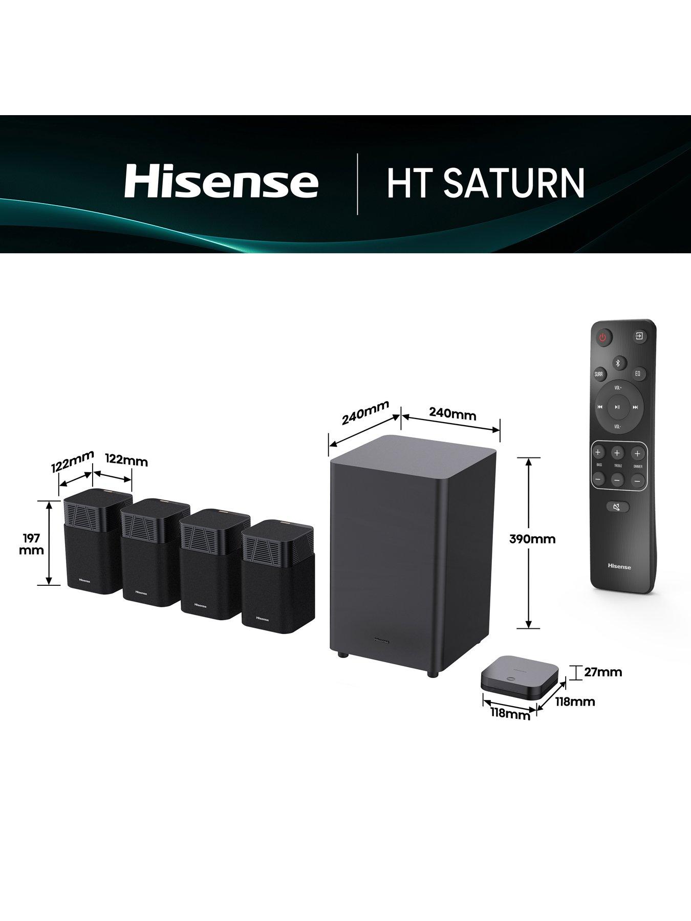 Image 2 of 7 of Hisense HT SATURN 4.1.2 Wireless Sound Bar with Dolby Atmos &amp; DTS Virtual:X