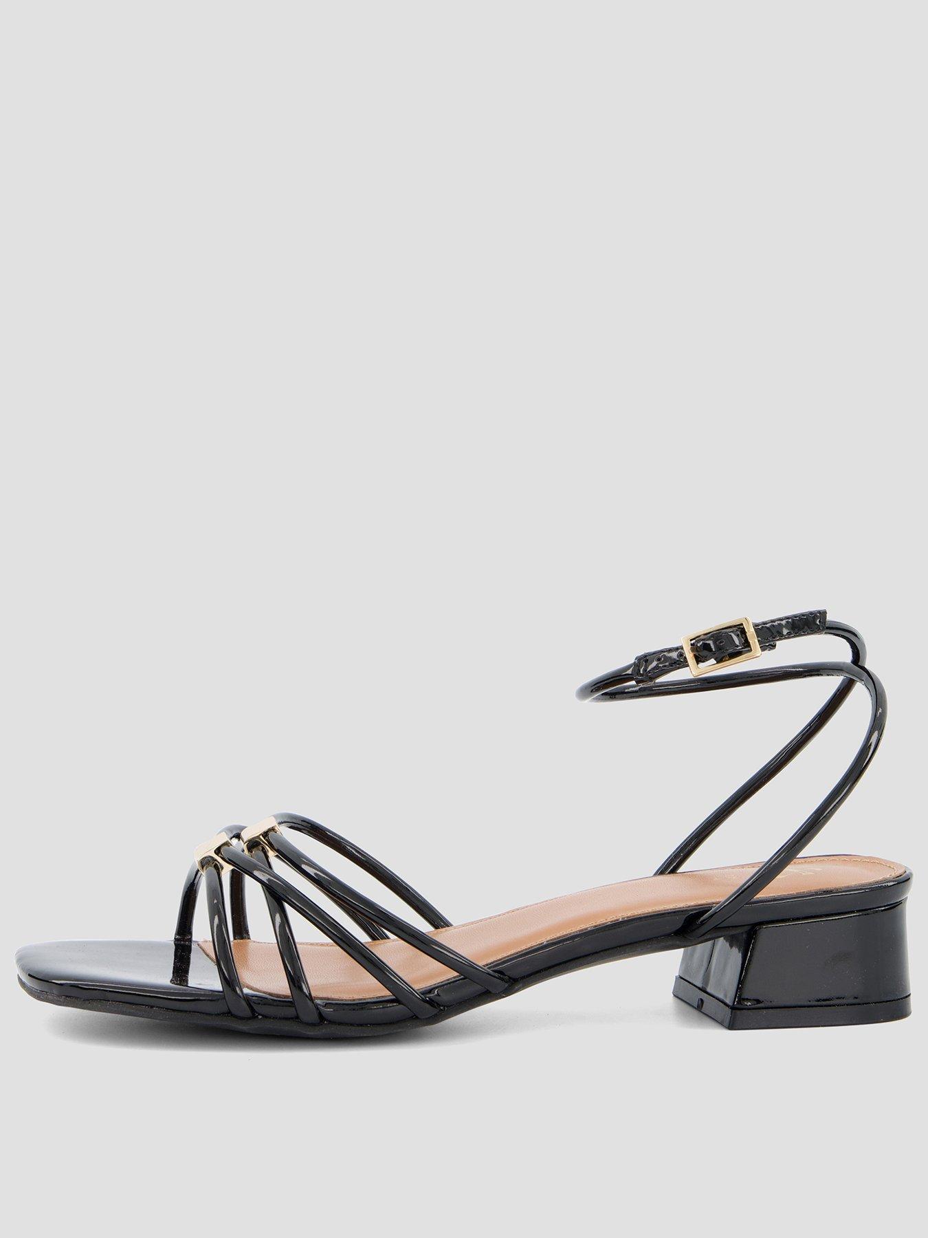Image 1 of 7 of The Very Collection Strappy Block Heel Sandal - Black