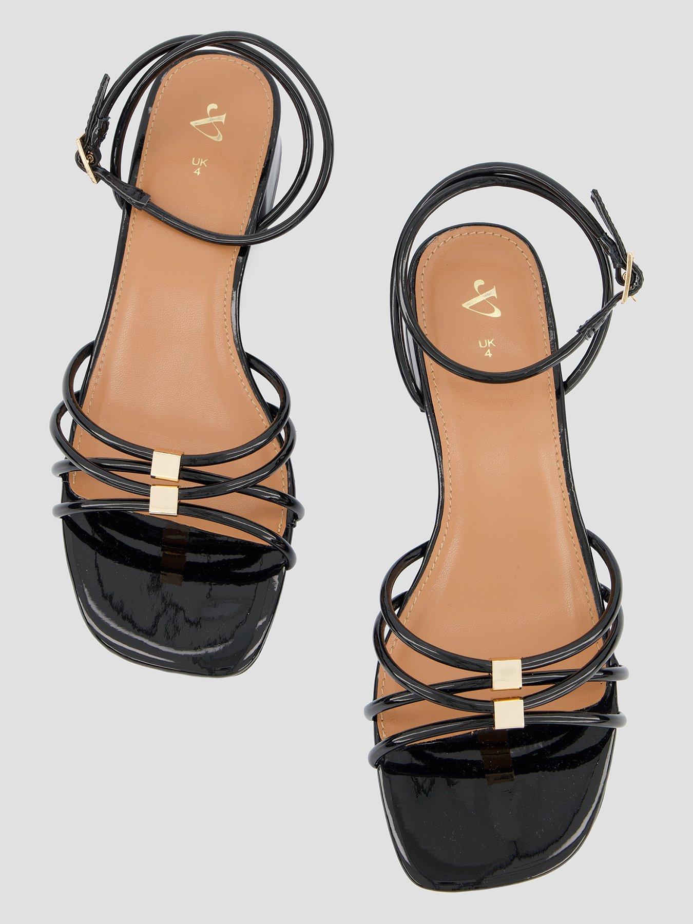 Image 3 of 7 of The Very Collection Strappy Block Heel Sandal - Black