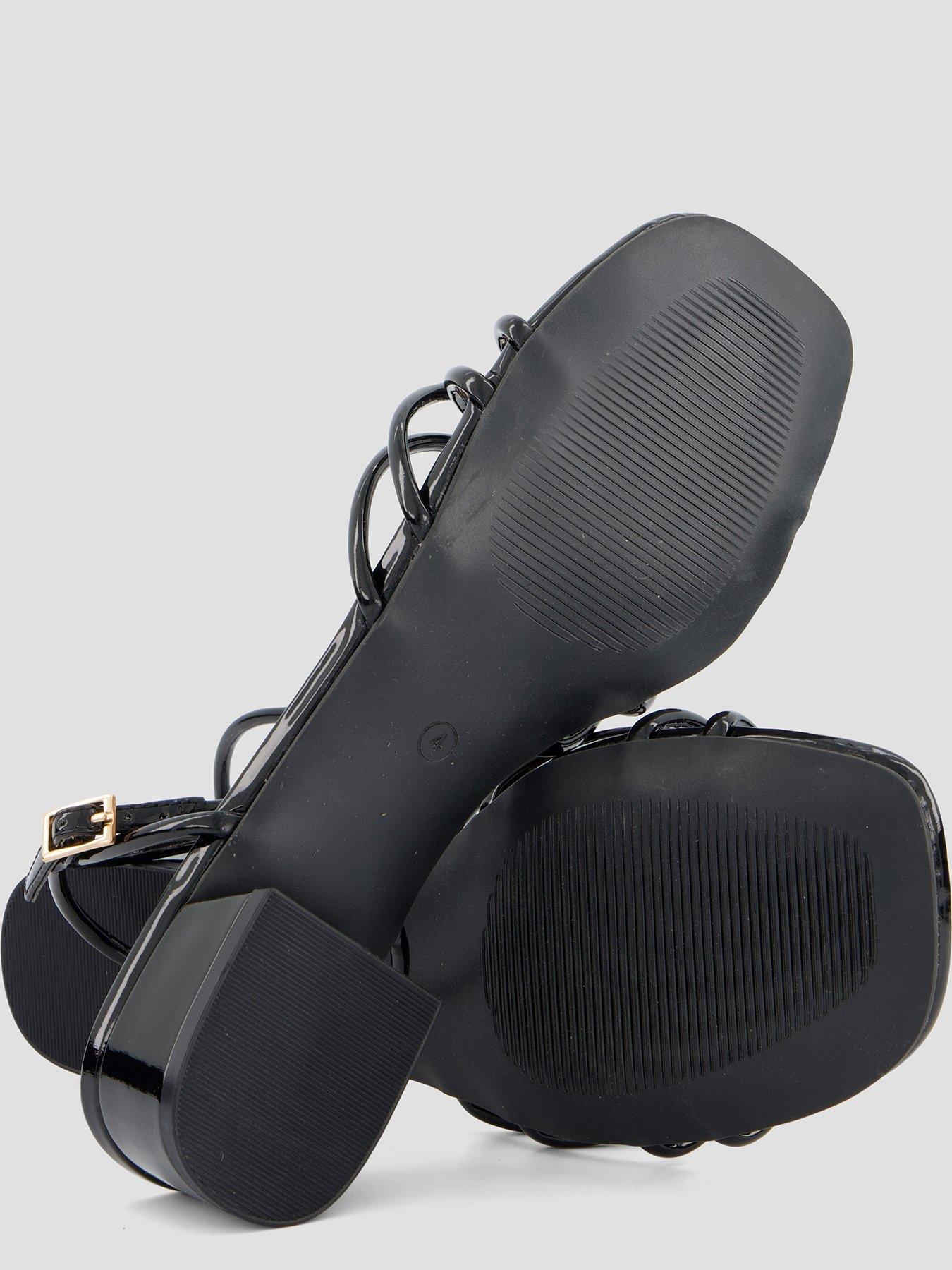 Image 4 of 7 of The Very Collection Strappy Block Heel Sandal - Black