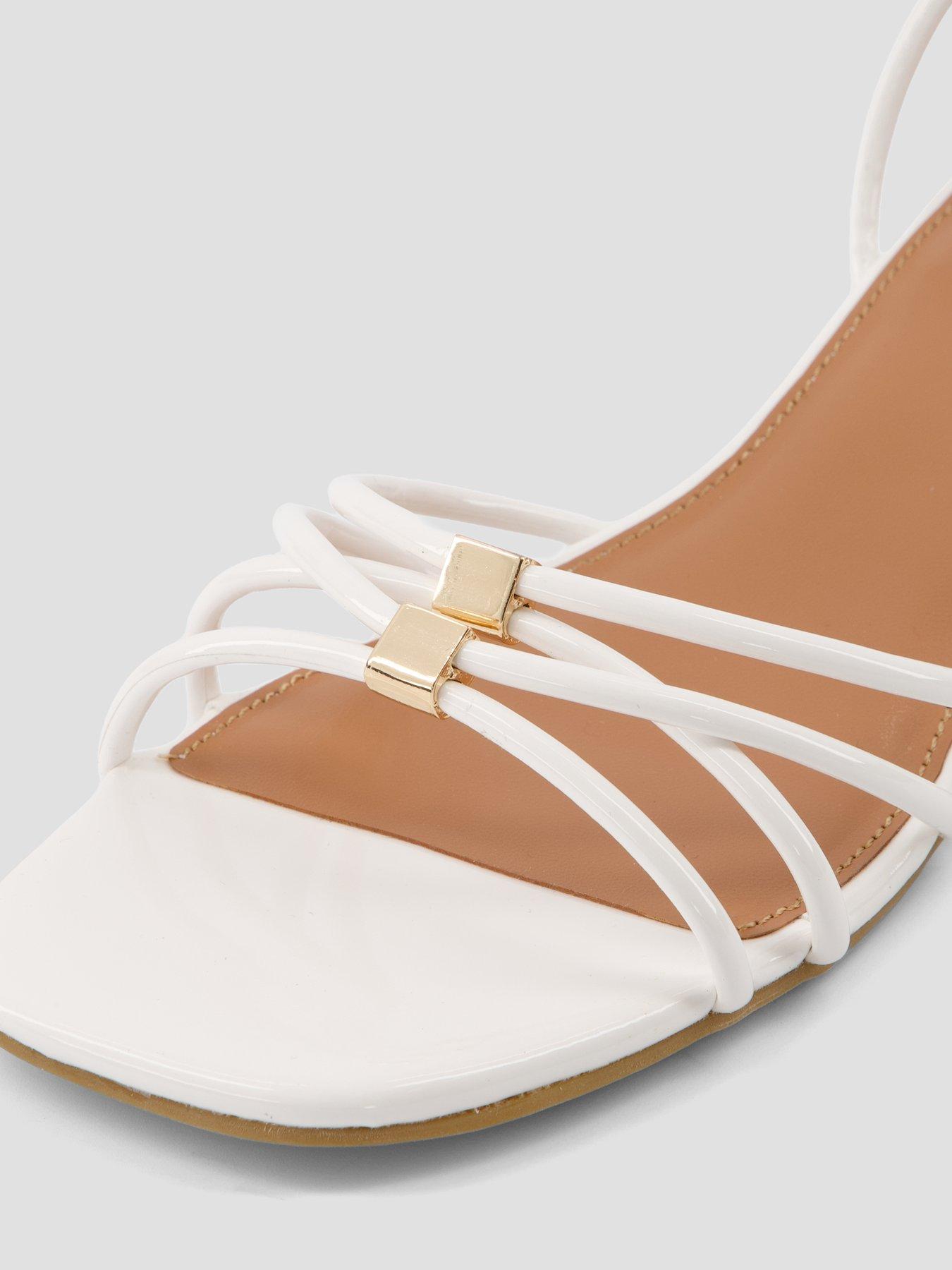 Image 5 of 5 of The Very Collection Stappy Block Heel Sandal - White