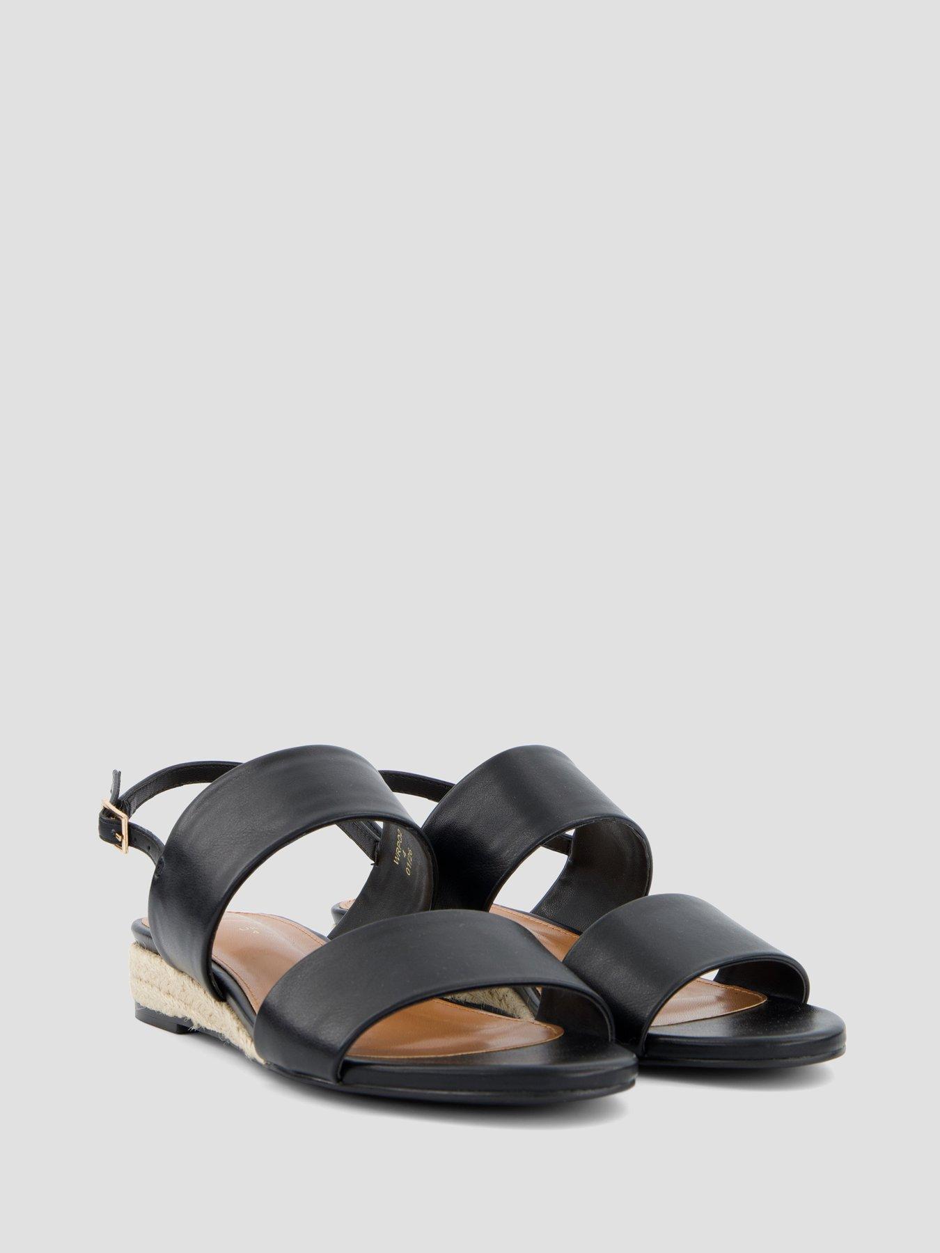 Image 6 of 7 of The Very Collection Low Strappy Wedge Sandal - Black
