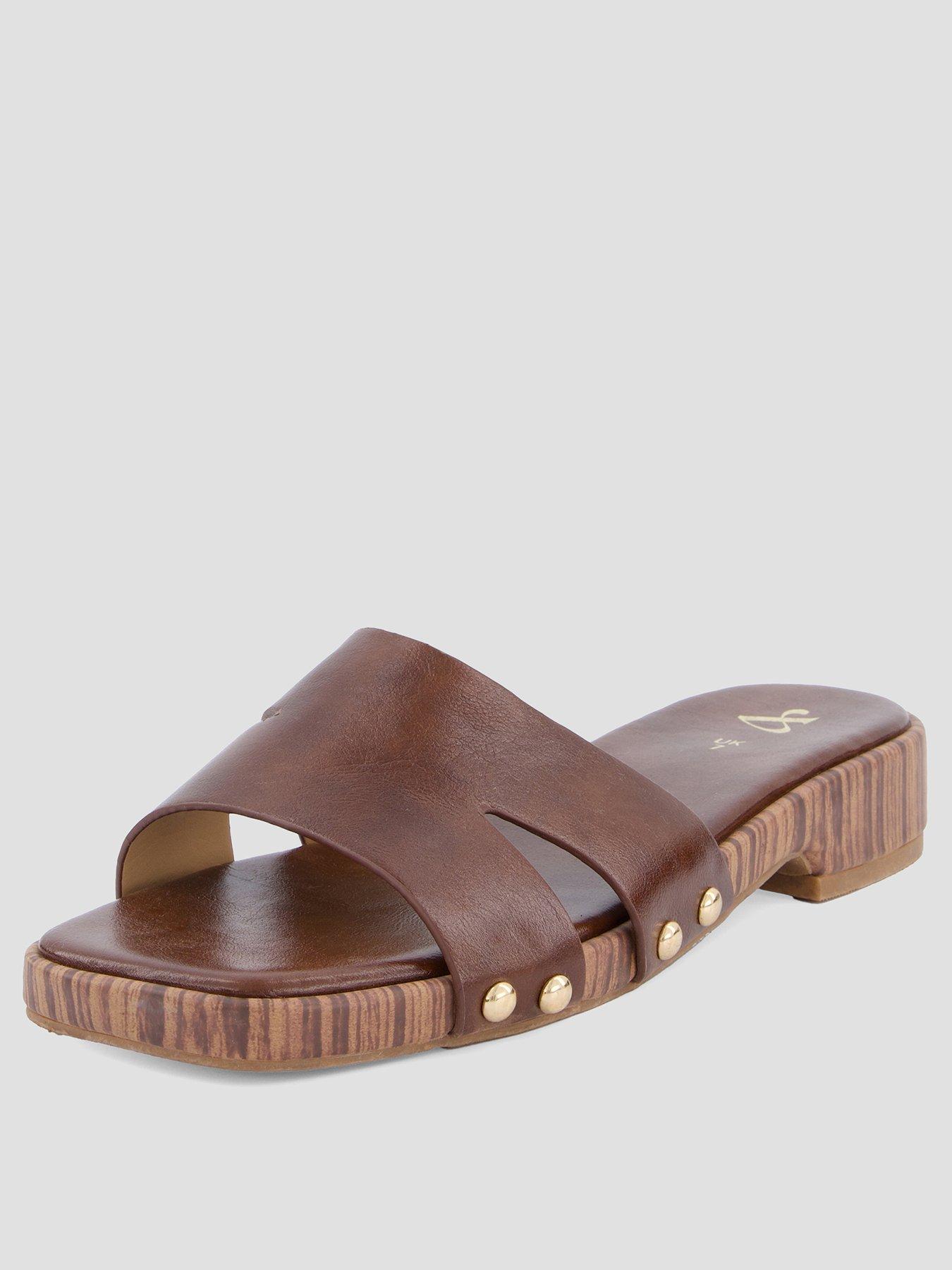 Image 2 of 7 of The Very Collection Clog Slider - Brown