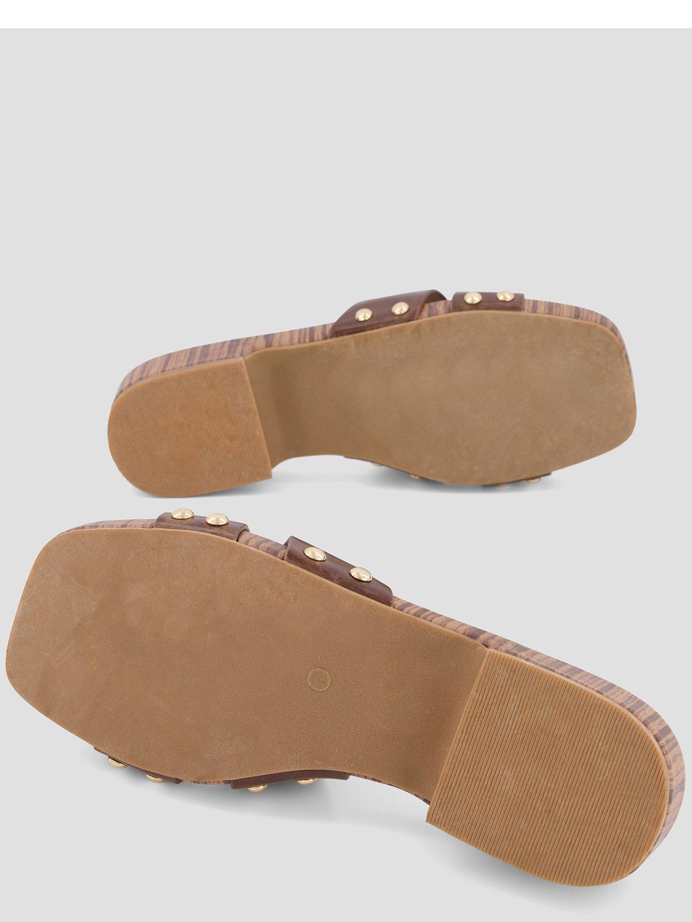 Image 4 of 7 of The Very Collection Clog Slider - Brown