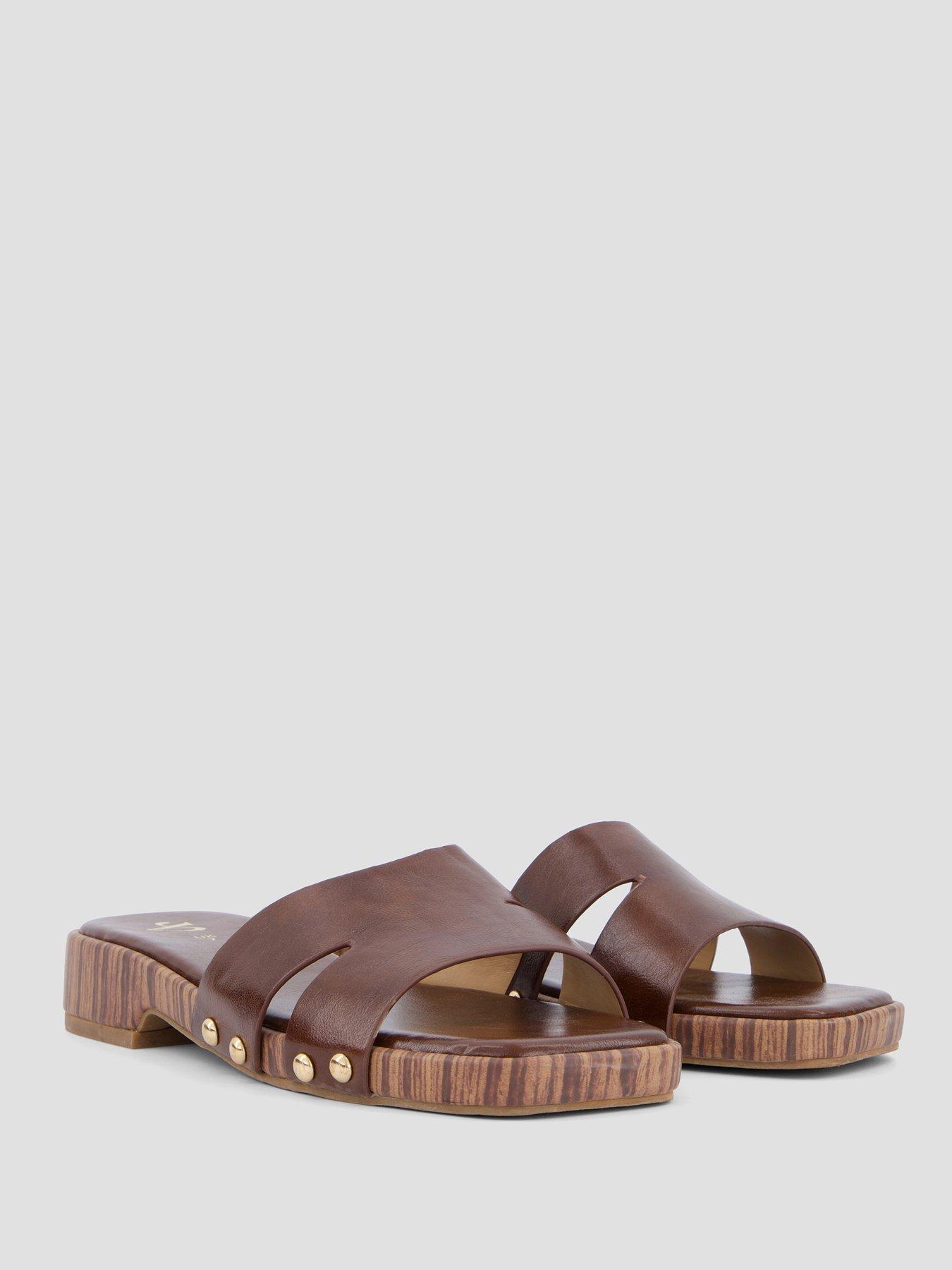 Image 6 of 7 of The Very Collection Clog Slider - Brown