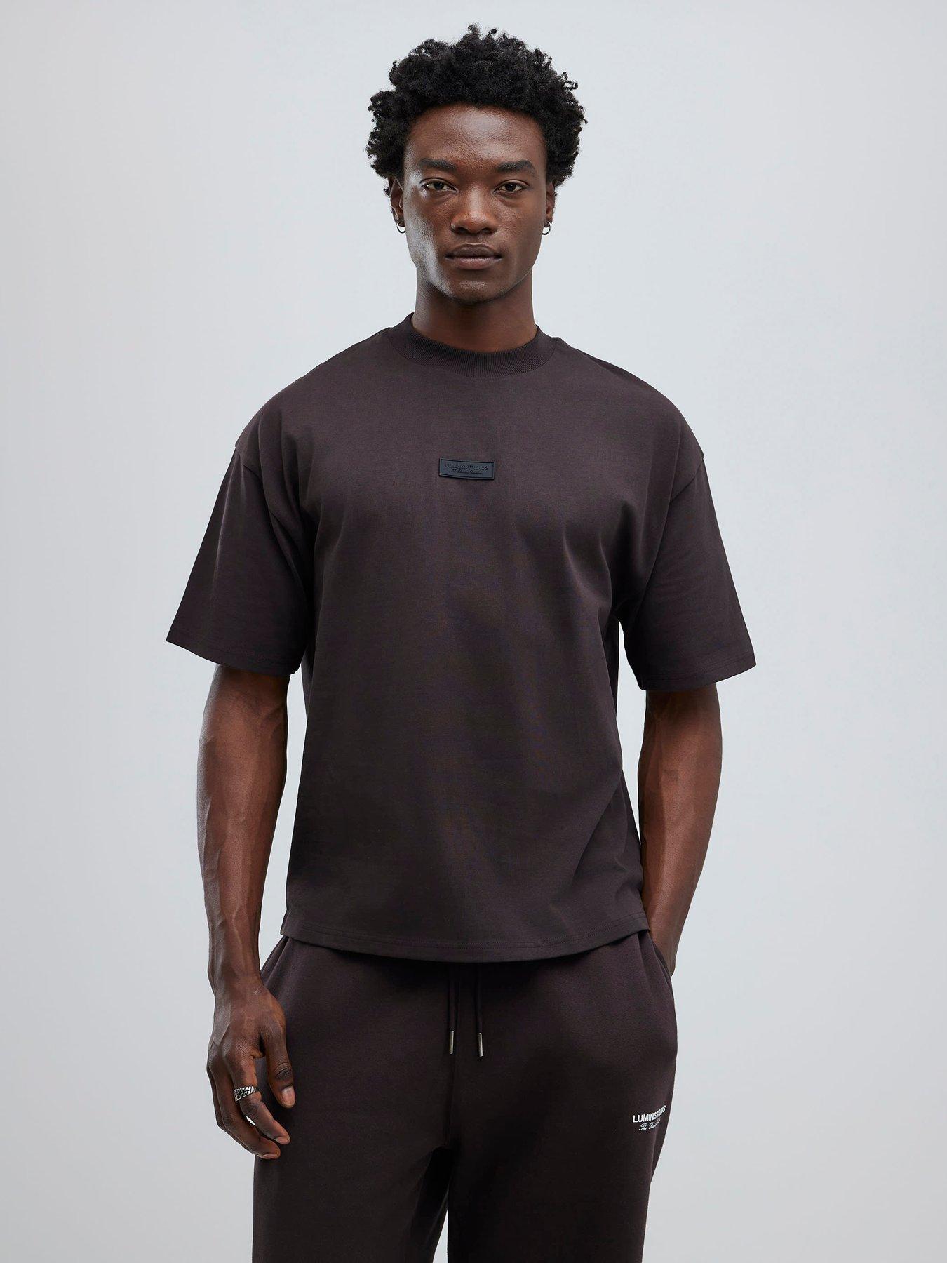 River Island Luminis Studios Short Sleeve T-Shirt - Brown